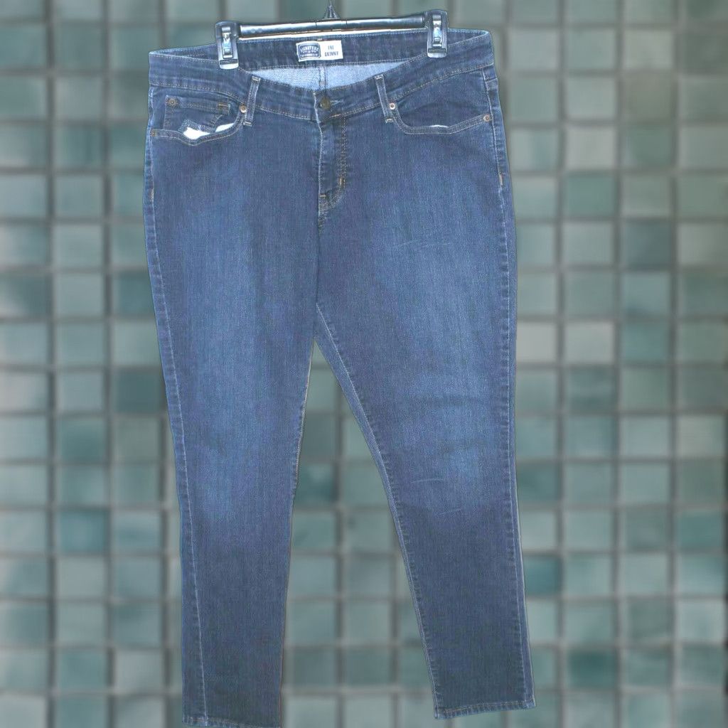 Levi's Levi's Signature Jeans Skinny Denim Blue 18M Adult Women 36X29 Jeans 5-Pocket Stretch Wool? Size 40" / US 18 - 1 Thumbnail