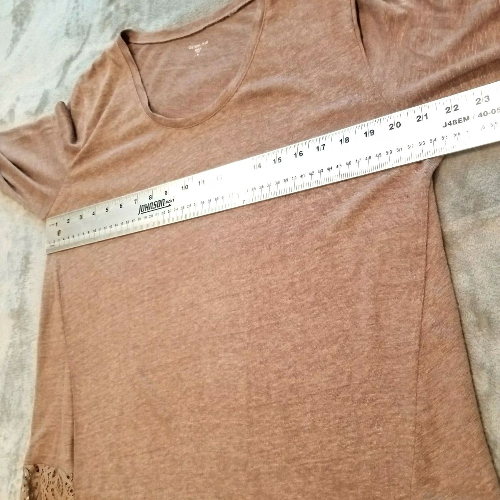 Vintage Garnet Hill Womens Scoop Neck Long Sleeve Lace Trim Top Brown Size Medium Size M / US 6-8 / IT 42-44 - 5 Thumbnail