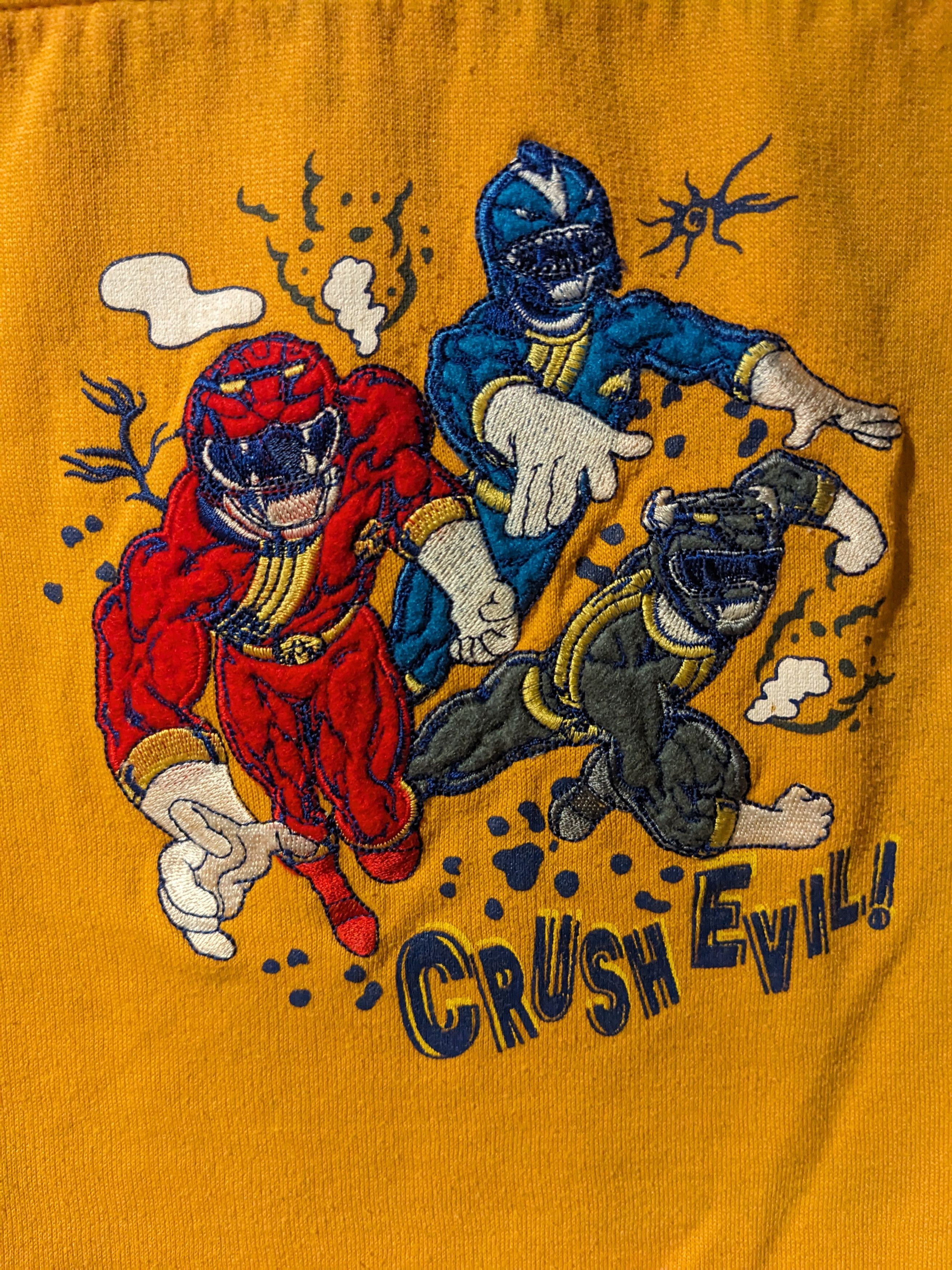 Cartoon Network × Vintage Vintage 2002 Power Rangers Crush Evil Size 7 Sweatshirt Size US M / EU 48-50 / 2 - 2 Thumbnail