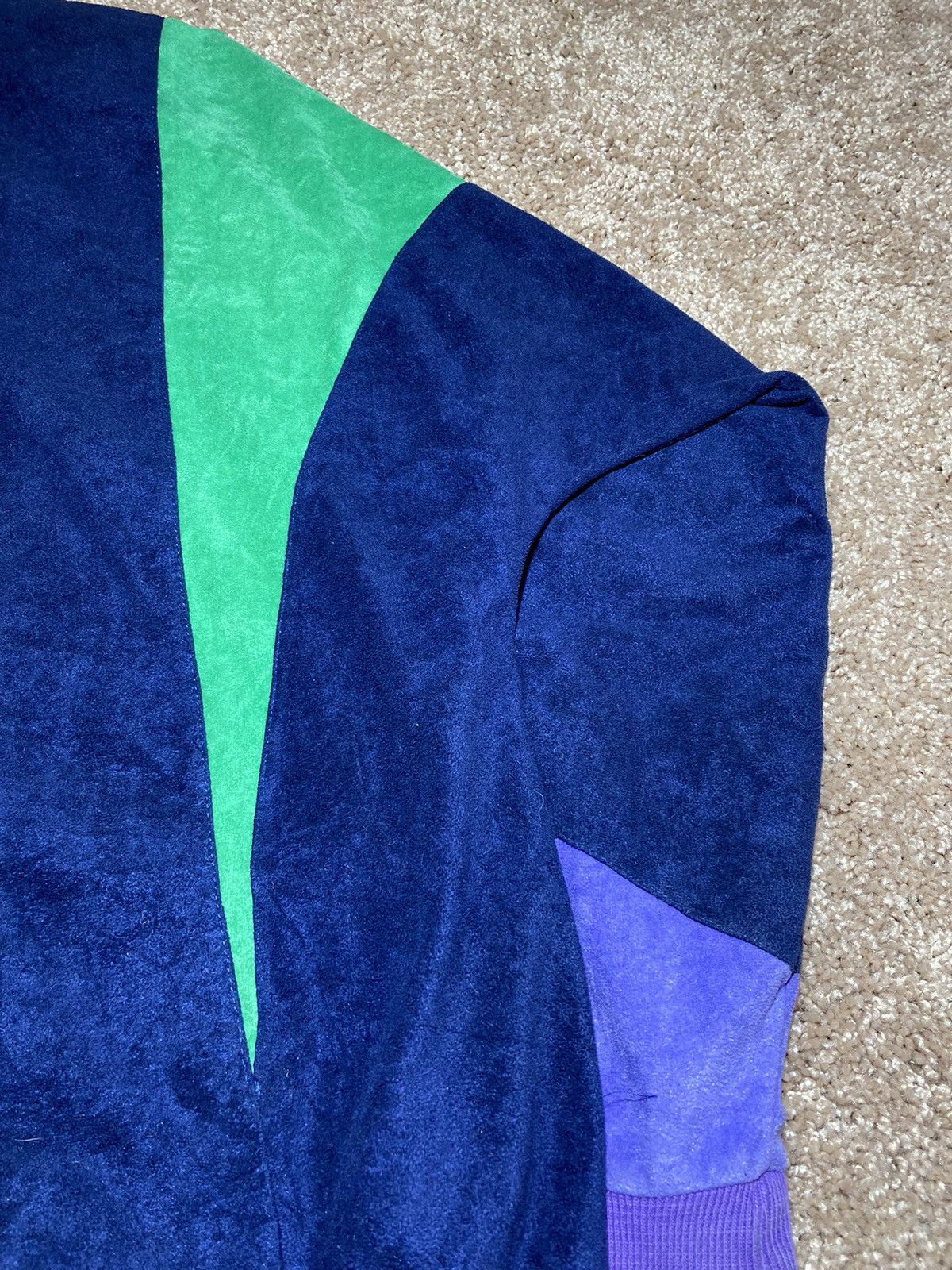 Adidas × Anime 80s Adidas Evangelion Unit 01 Velour Track Jacket Velvet 90s Size US M / EU 48-50 / 2 - 8 Thumbnail