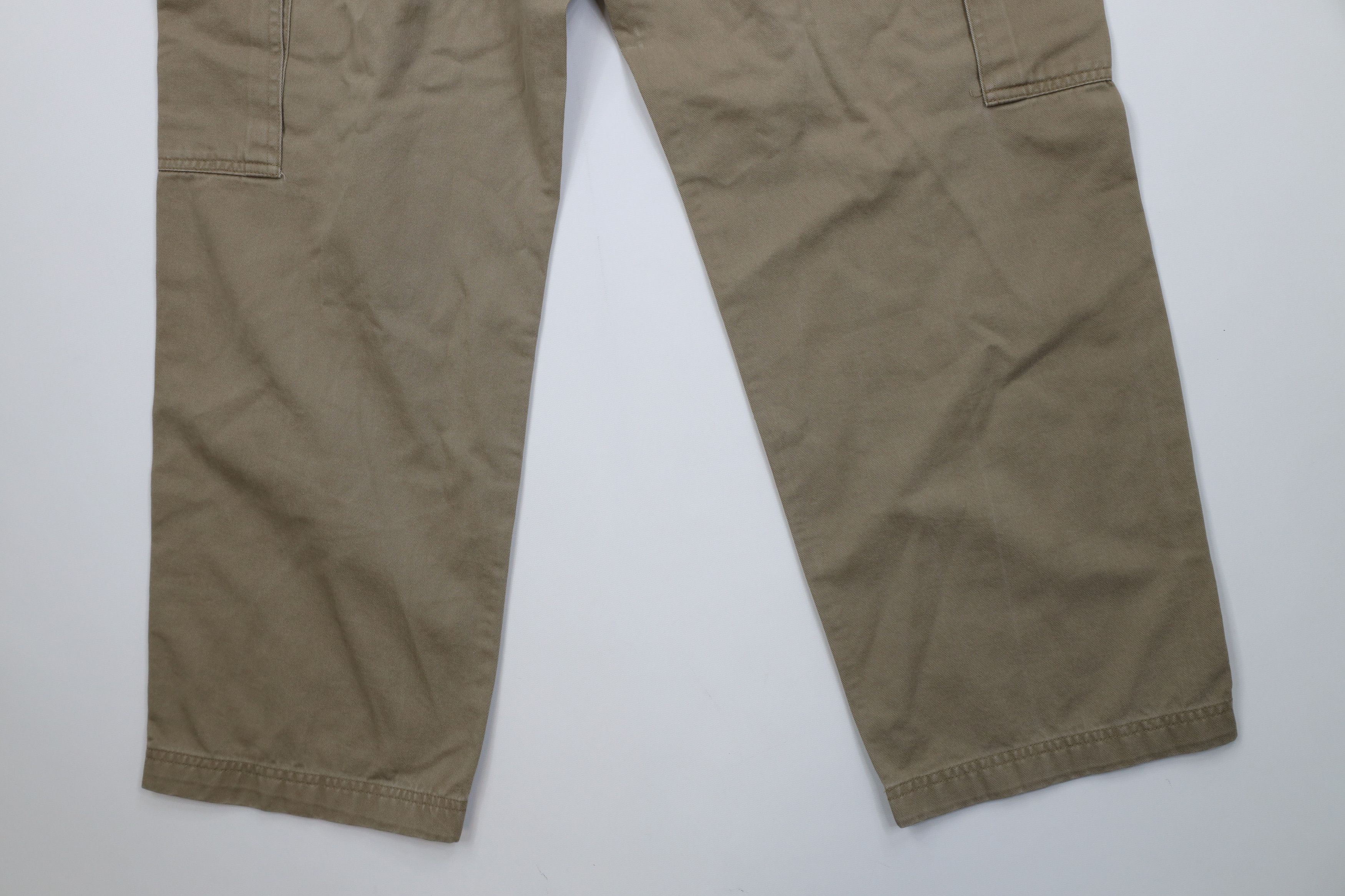 Tommy Hilfiger Vintage 90s Tommy Hilfiger Baggy Wide Leg Cargo Pants Khaki Size US 32 / EU 48 - 14 Thumbnail
