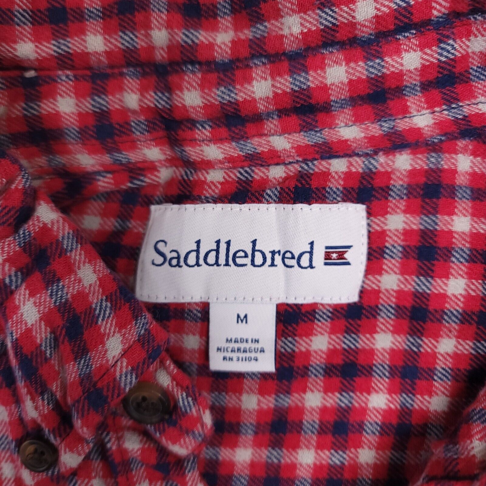 Saddlebred Saddlebred Tartan Flannel Button Up Shirt Mens Size Medium M Size US M / EU 48-50 / 2 - 3 Thumbnail