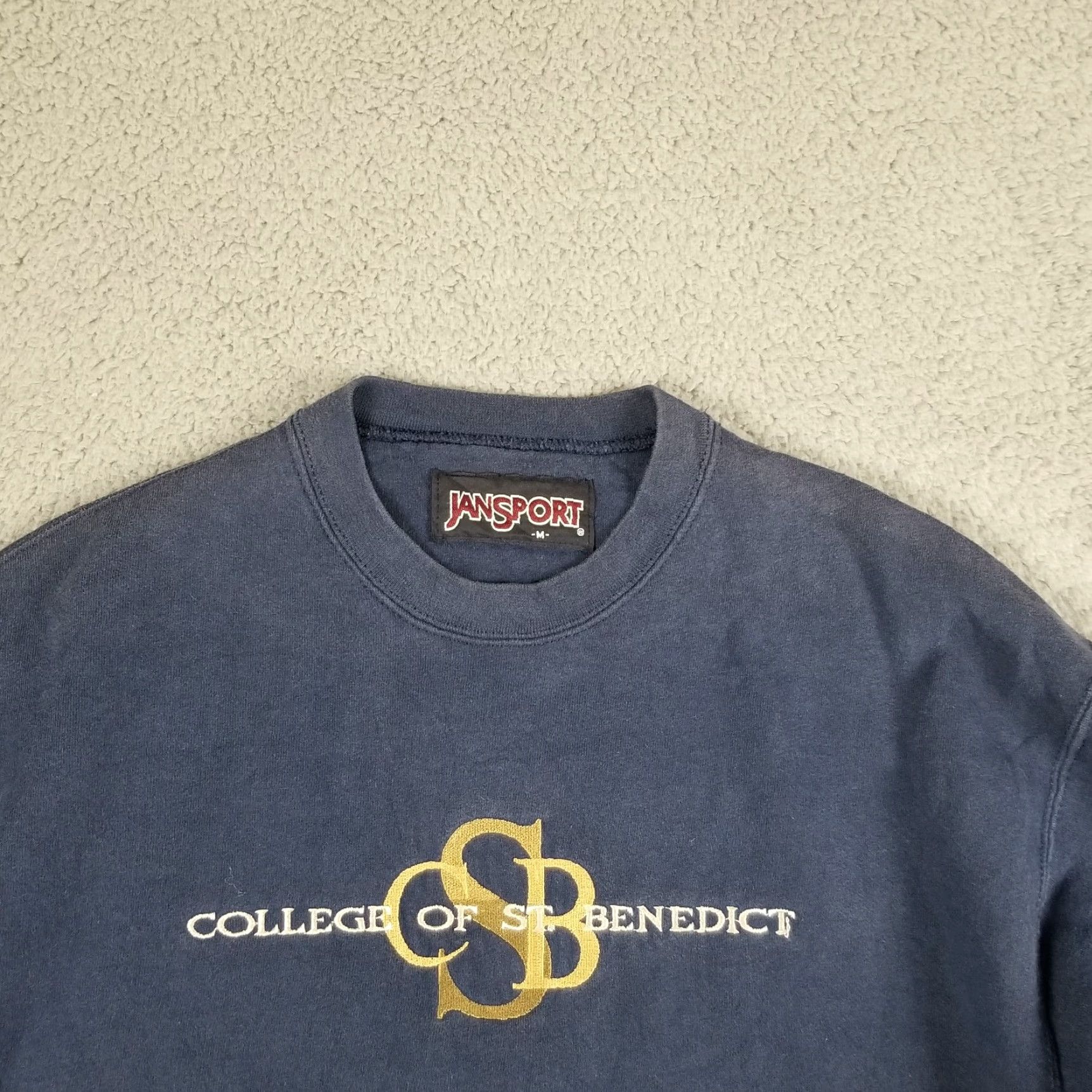 Jansport VINTAGE JanSport College Sweatshirt Crewneck XL Blue 90s College Spirit Pullover Mens Size US XL / EU 56 / 4 - 2 Thumbnail