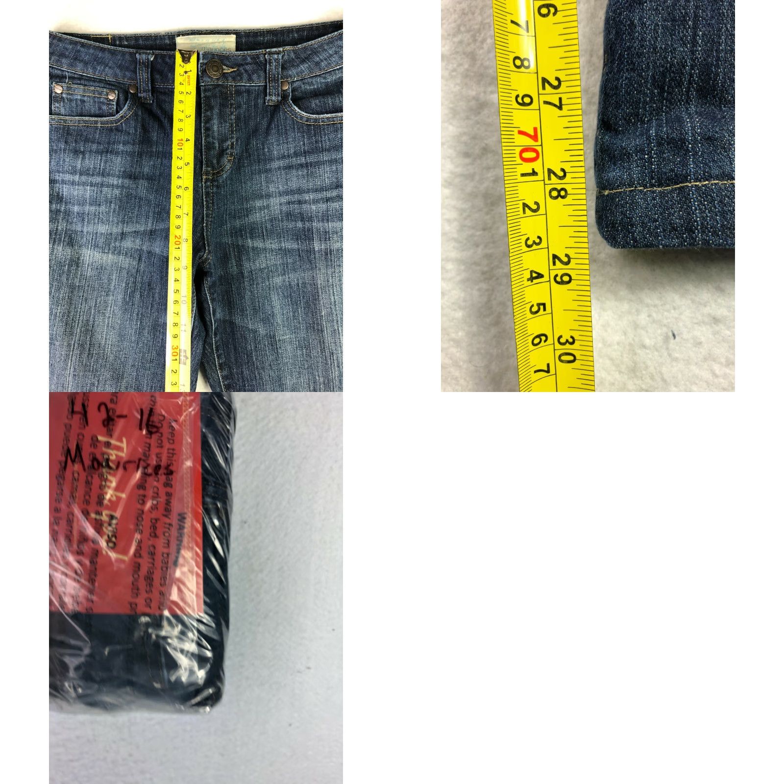Vintage Maurices Taylor Boot Jeans Womens 5/6 Long 29x29 Blue Denim Bootcut Regular Rise Mid 8.5-10.5 Zip Cotton Denim Classic Vintage No Distressed Size 27" / US 4 / IT 40 - 8 Thumbnail