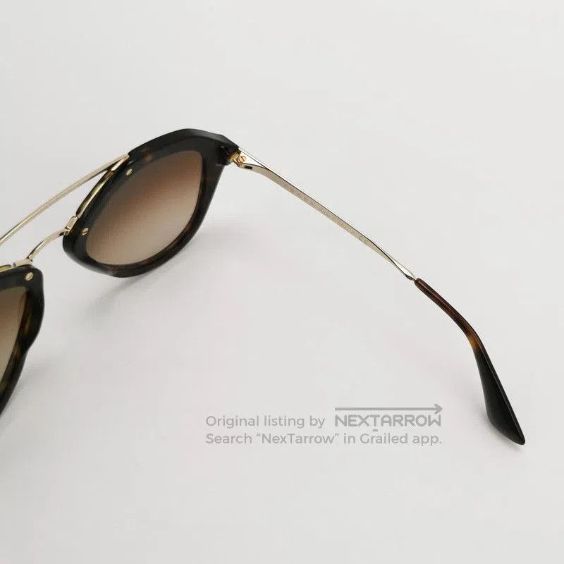Prada Prada Logo Frame Tortoiseshell Sunglasses. Size ONE SIZE - 4 Thumbnail