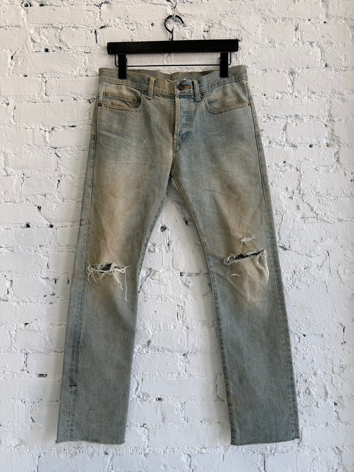 Saint Laurent Paris SAINT LAURENT ‘DO1’ LIGHT WASH DENIM Size US 29 - 1 Thumbnail