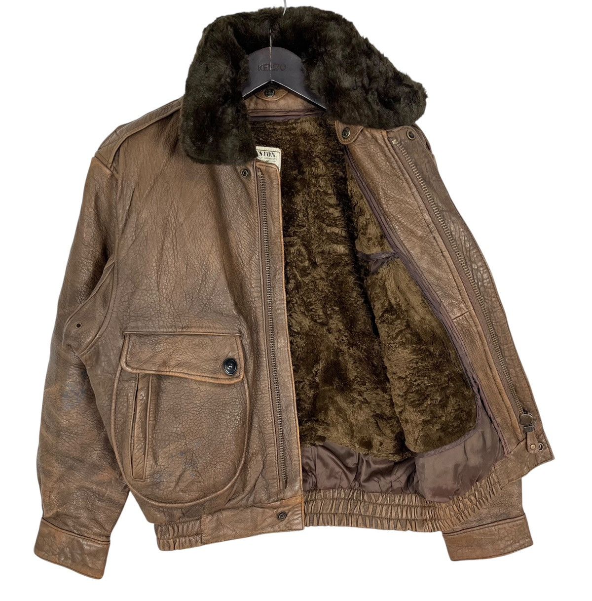 Vintage Vintage Houston US Military Garment Flight Leather Jacket Size US M / EU 48-50 / 2 - 5 Thumbnail