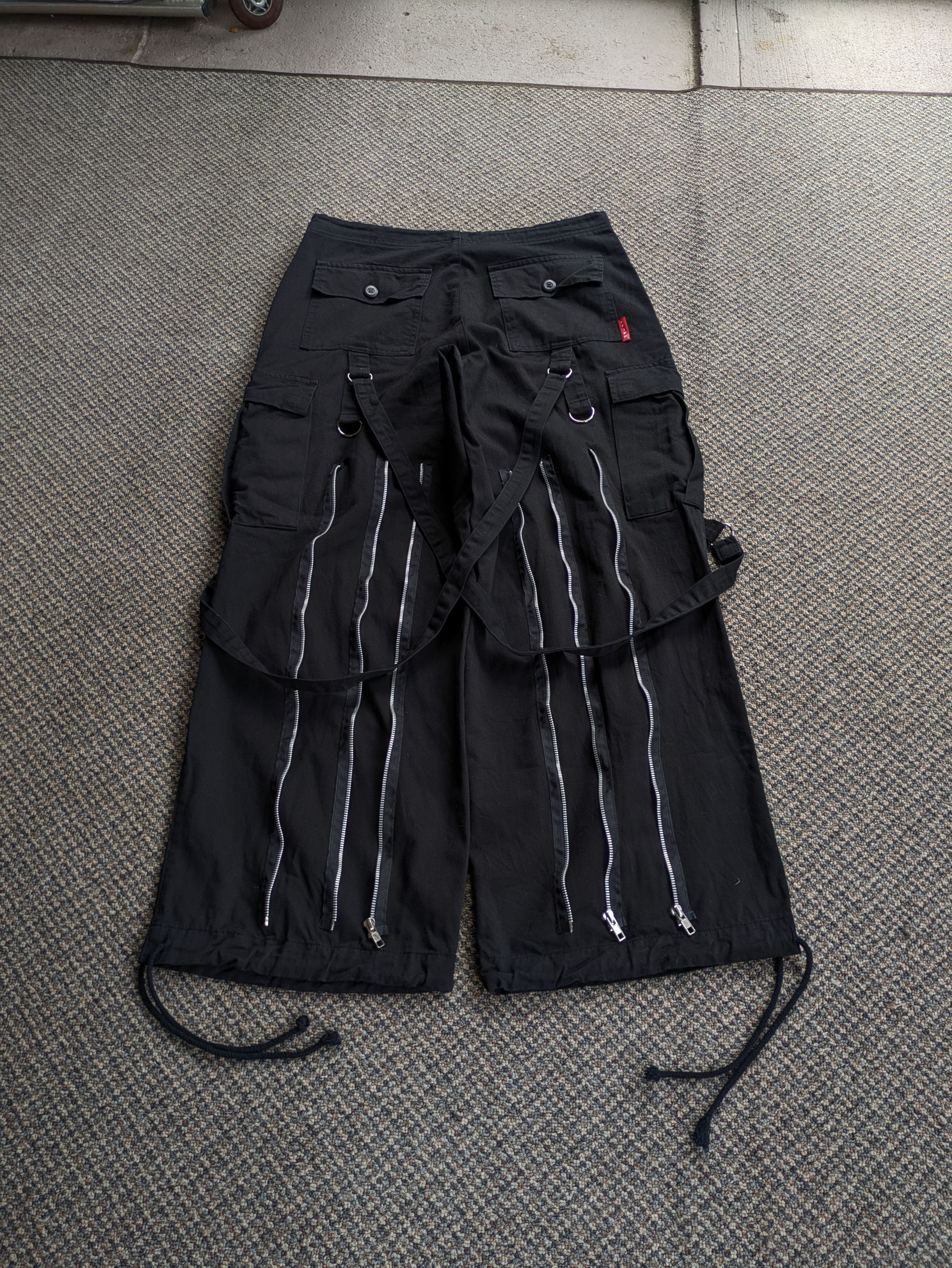 未使用 Jarge George & Fly-T - Kamisama Tripp NYC Tripp Baggy Rave Biohazard Shorts Small 32x26 JNCO