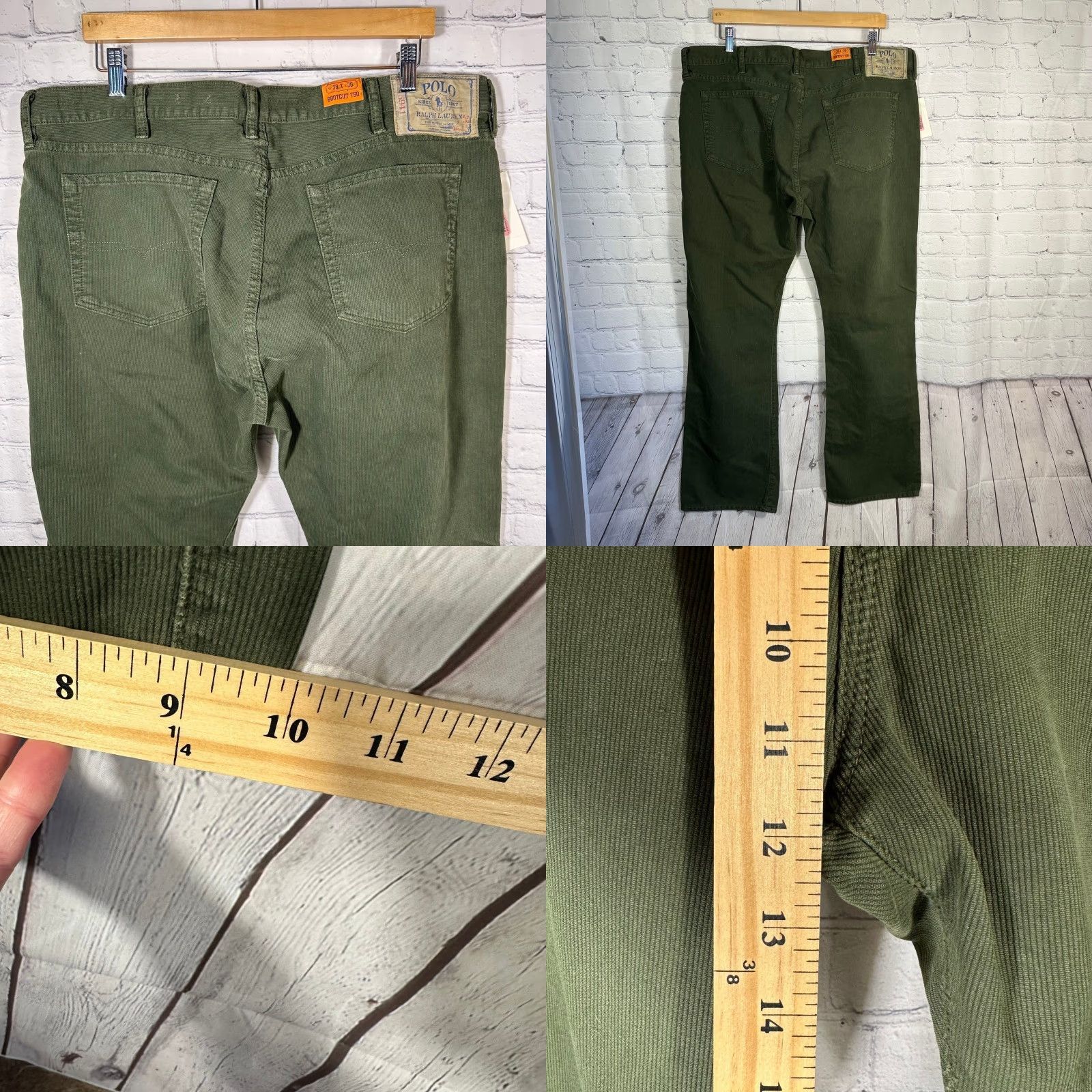Polo Ralph Lauren Polo Ralph Lauren Mens 38x30 Bootcut Corduroy Pants Olive Green NWT Size US M / EU 48-50 / 2 - 8 Thumbnail