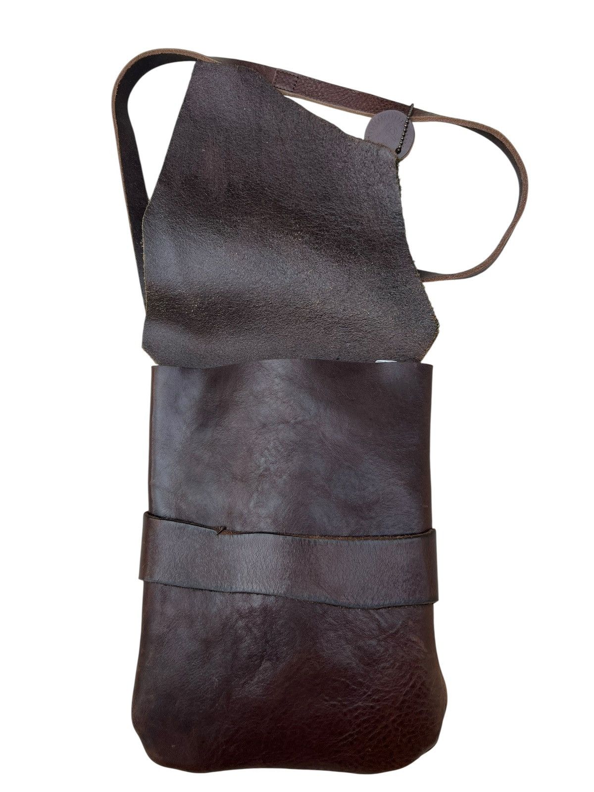 Leather D+ Japan Patina Leather Asymmetrical Sling Bag Size ONE SIZE - 10 Thumbnail
