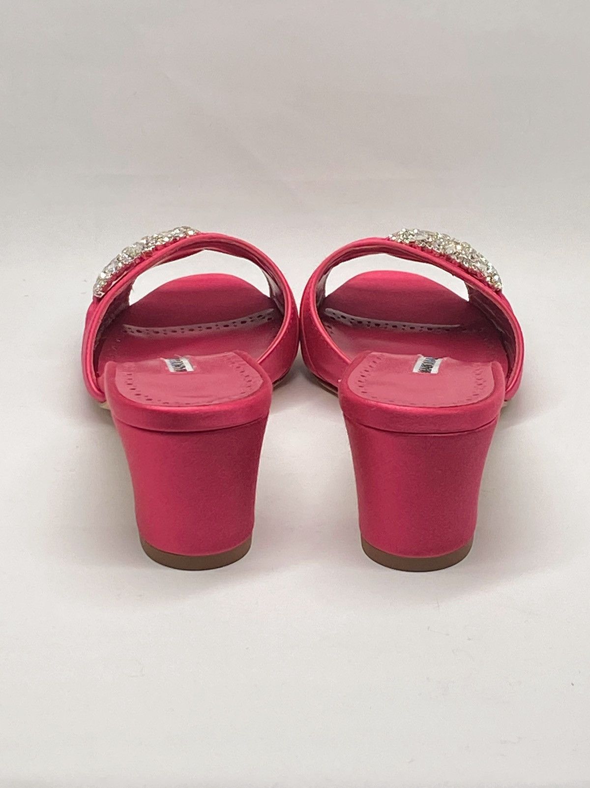 Manolo Blahnik Manolo Blahnik Prinap 50MM Satin Mules Size US 6 / IT 36 - 10 Thumbnail