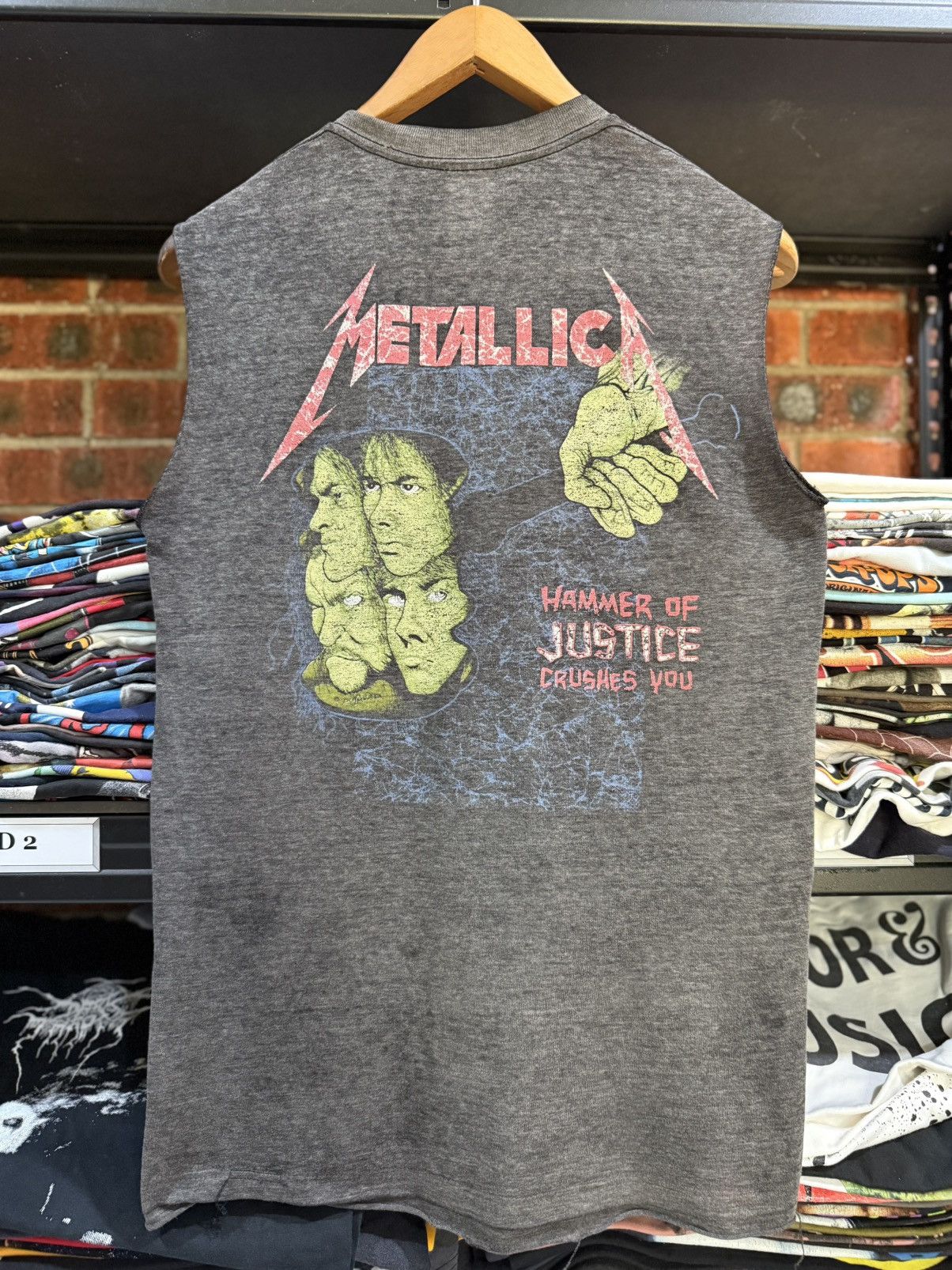 Band Tees Thrashed Vintage 80s Metallica Pushead Paper Thin Tank Top T Size US L / EU 52-54 / 3 - 2 Thumbnail