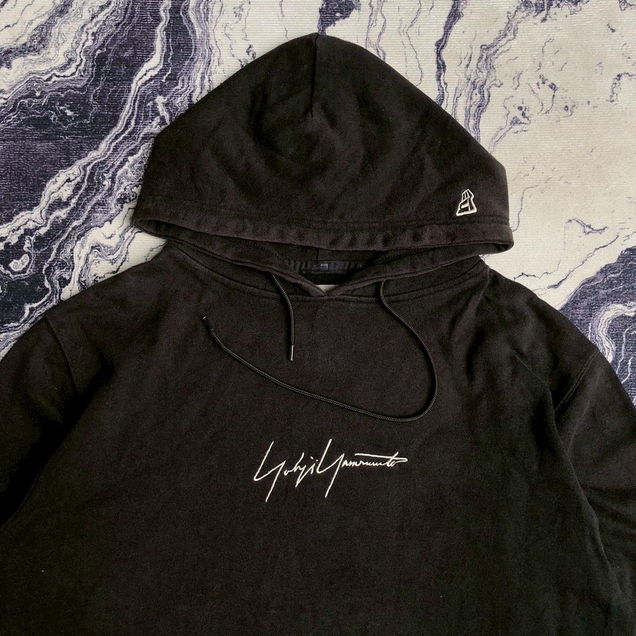 New Era × Yohji Yamamoto Yohji Yamamoto x New Era Embroidered Logo Hoodie Size US L / EU 52-54 / 3 - 3 Thumbnail