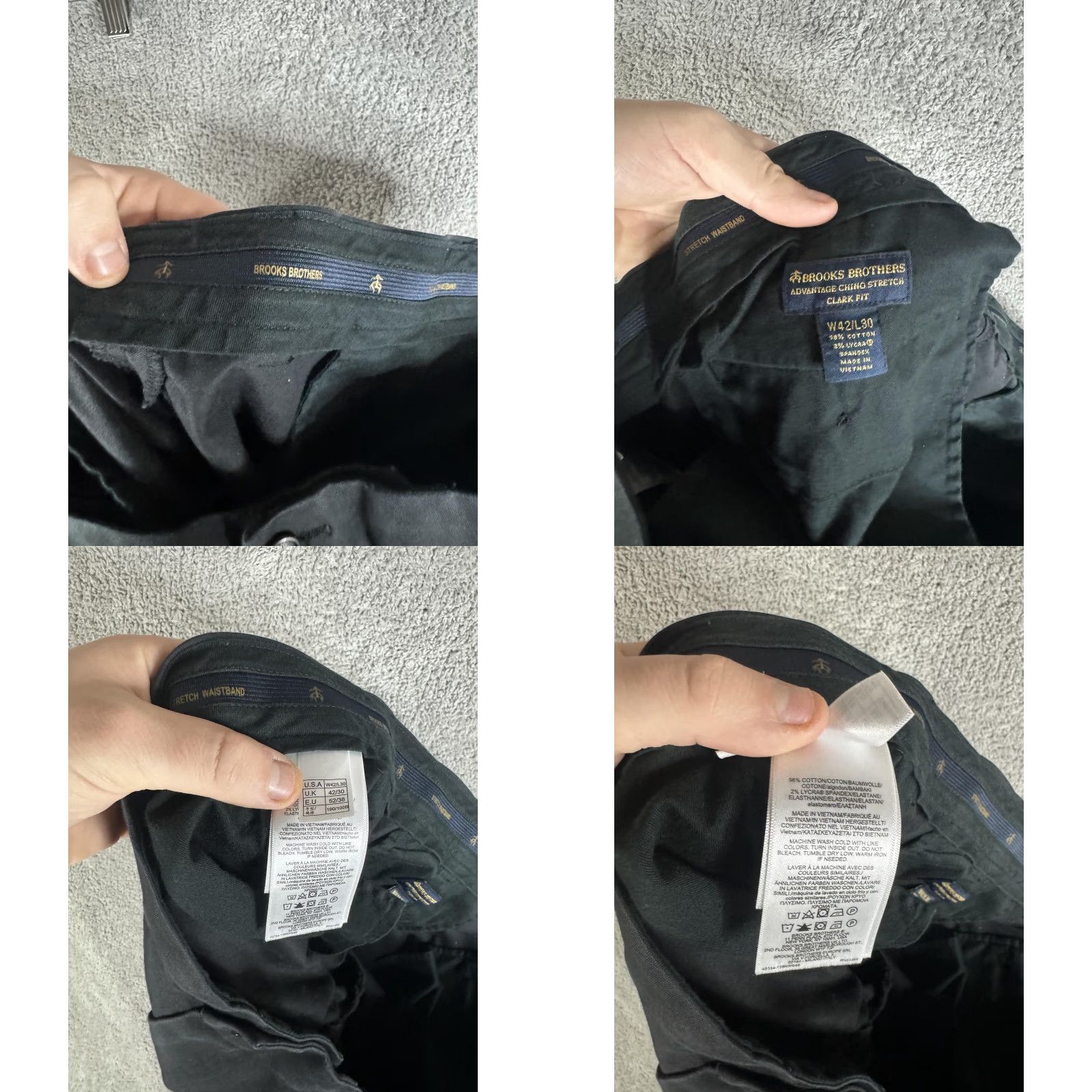 Brooks Brothers Brooks Brothers Clark Fit Advantage Chino Pants Mens 42x30 Black Size US 42 / EU 58 - 9 Thumbnail