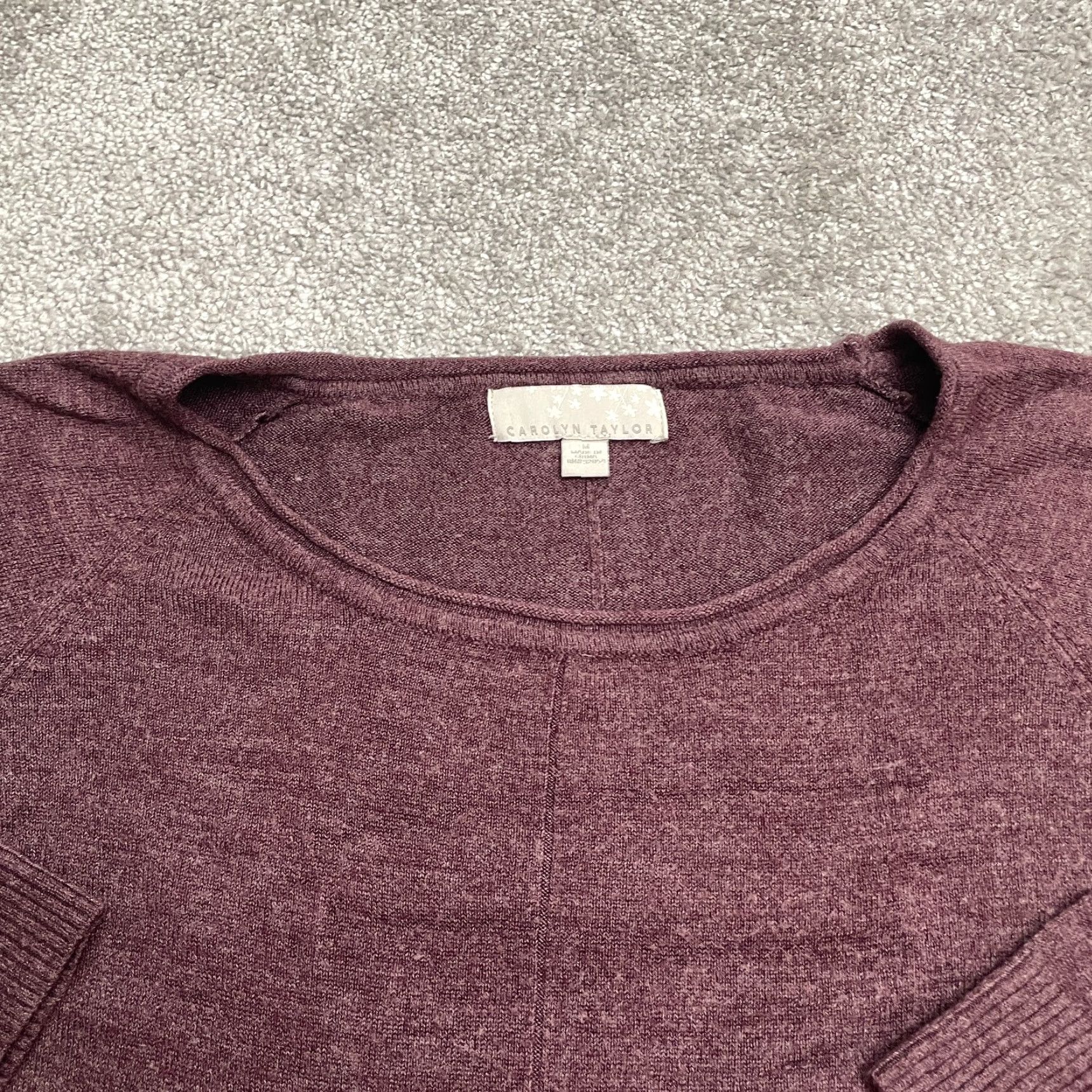 Vintage Carolyn Taylor Pullover Sweater Womens Medium Red Knit 3/4 Sleeve Round Neck Casual All Seasons Vintage No Size M / US 6-8 / IT 42-44 - 3 Thumbnail