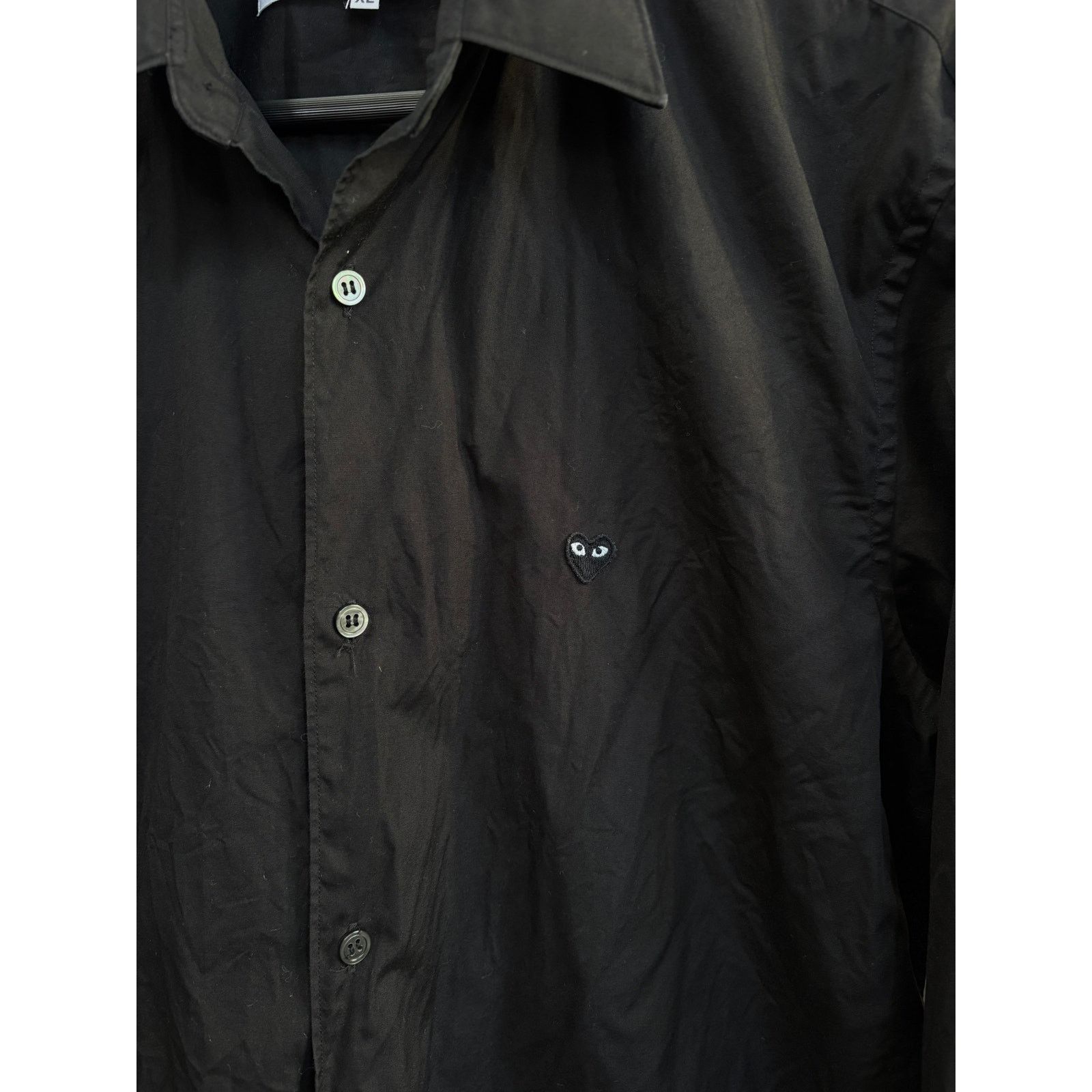 Comme des Garcons PLAY Comme des Garçons PLAY Black Button Up Shirt XL Size US XL / EU 56 / 4 - 5 Thumbnail