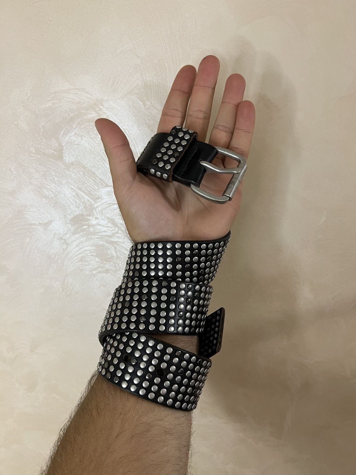 Hysteric Glamour Vintage y2k Rhinestones Punk leather belt Liebeskind Berlin Size ONE SIZE - 1 Thumbnail