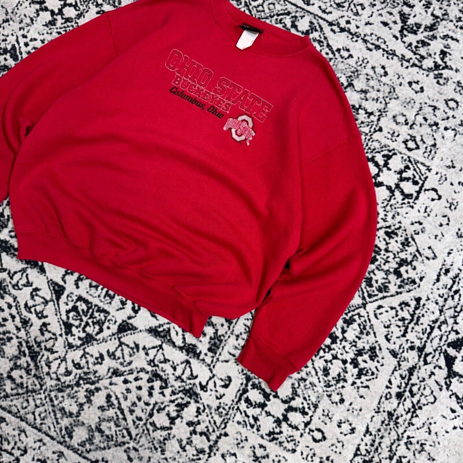 Vintage Red Cotton Crewneck Size L Y2K Ohio State USA Reverse Weave Size US L / EU 52-54 / 3 - 2 Thumbnail