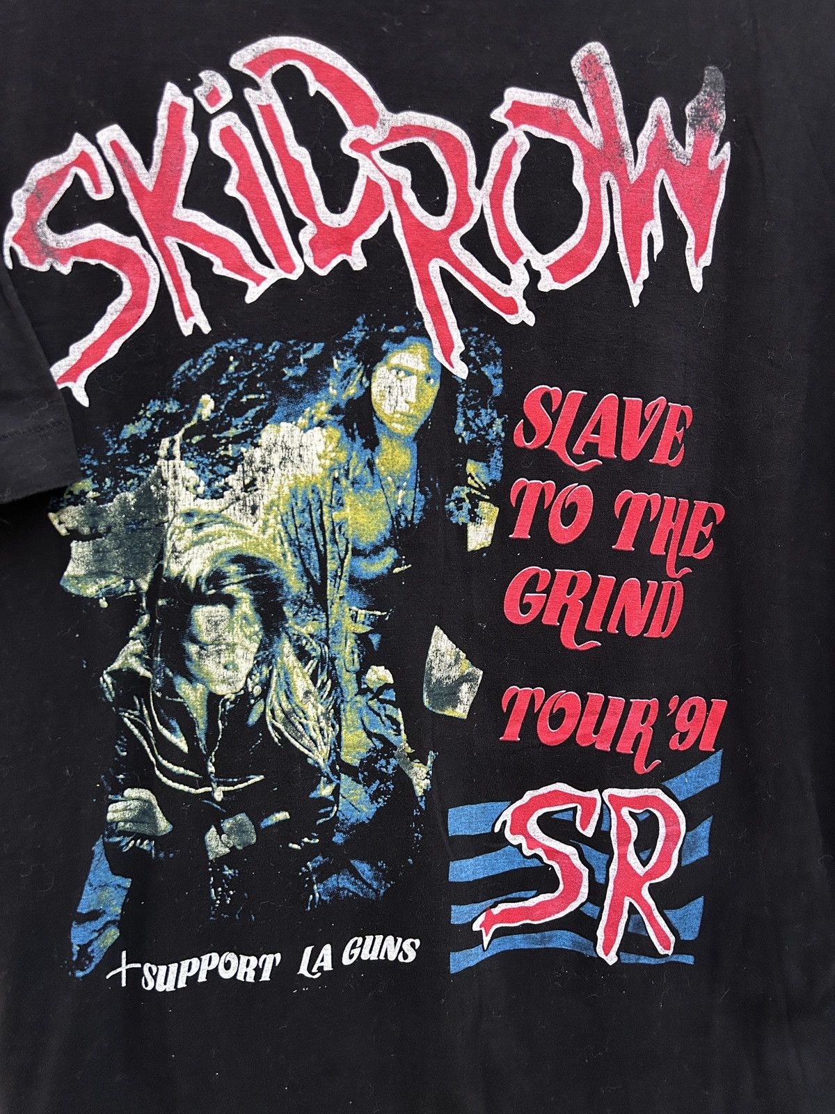 Band Tees 90s Vintage Skid Row 1991 +La Guns Slave To The Grind Tee Size US L / EU 52-54 / 3 - 2 Thumbnail