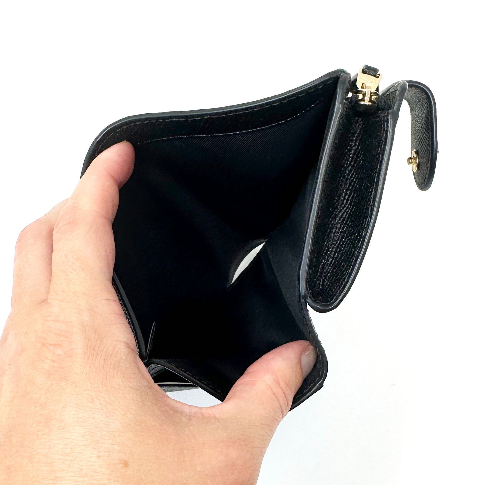 Coach Coach Medium Corner Zip Wallet in Black Leather 6390 Size ONE SIZE - 6 Thumbnail