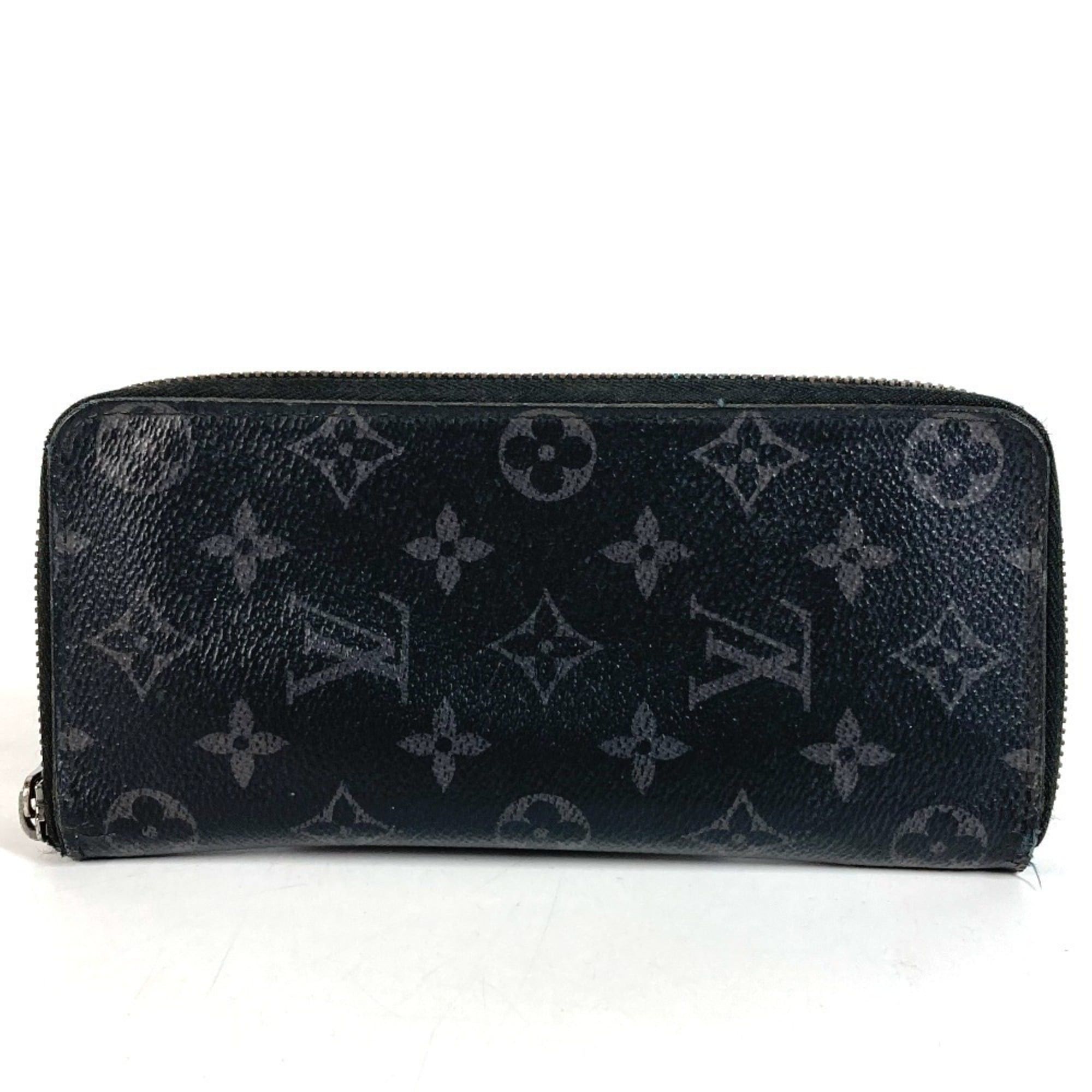 Louis Vuitton LOUIS VUITTON M62295 Monogram Eclipse Zippy Wallet Vertical Long Wallet, Round Zipper, Canvas, Men's and Women's, Black Size ONE SIZE - 1 Thumbnail