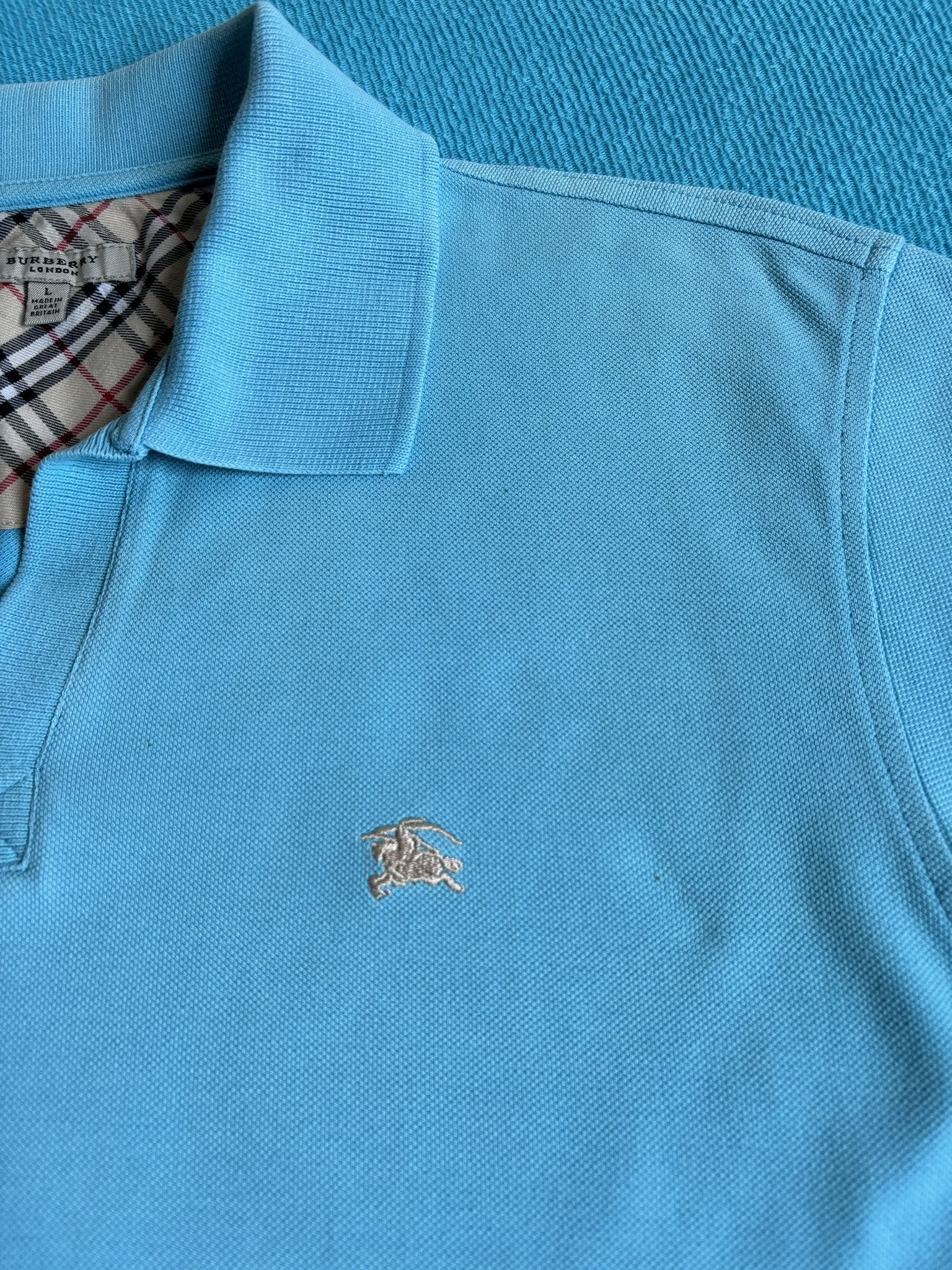 Burberry Burberry Blue Polo Size L Size US L / EU 52-54 / 3 - 8 Thumbnail