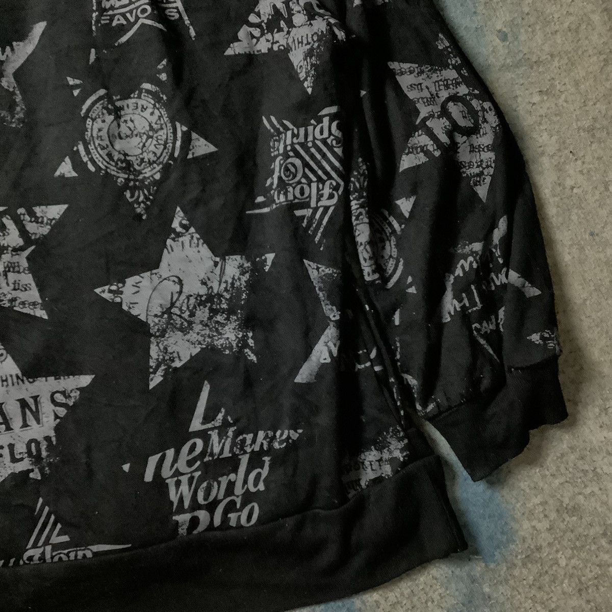 Hysteric Glamour × If Six Was Nine × Le Grande Bleu (L.G.B.) Ecrire Y2K Zipper Full Print Hoodie ifsixwasnine lgb style Size US L / EU 52-54 / 3 - 12 Thumbnail
