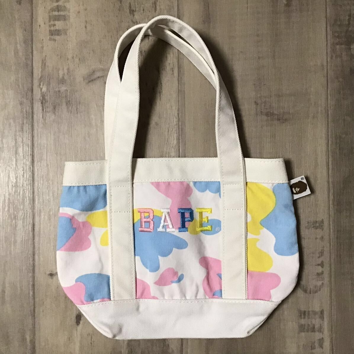 Bape Multi Camo Mini Tote Bag A Bathing Ape Candy Camo Nigo in White, Men's