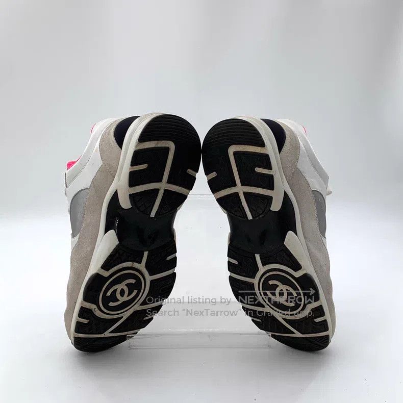 Chanel Chanel Gray logo lasing casual flat sneakers Size US 6.5 / IT 36.5 - 5 Thumbnail