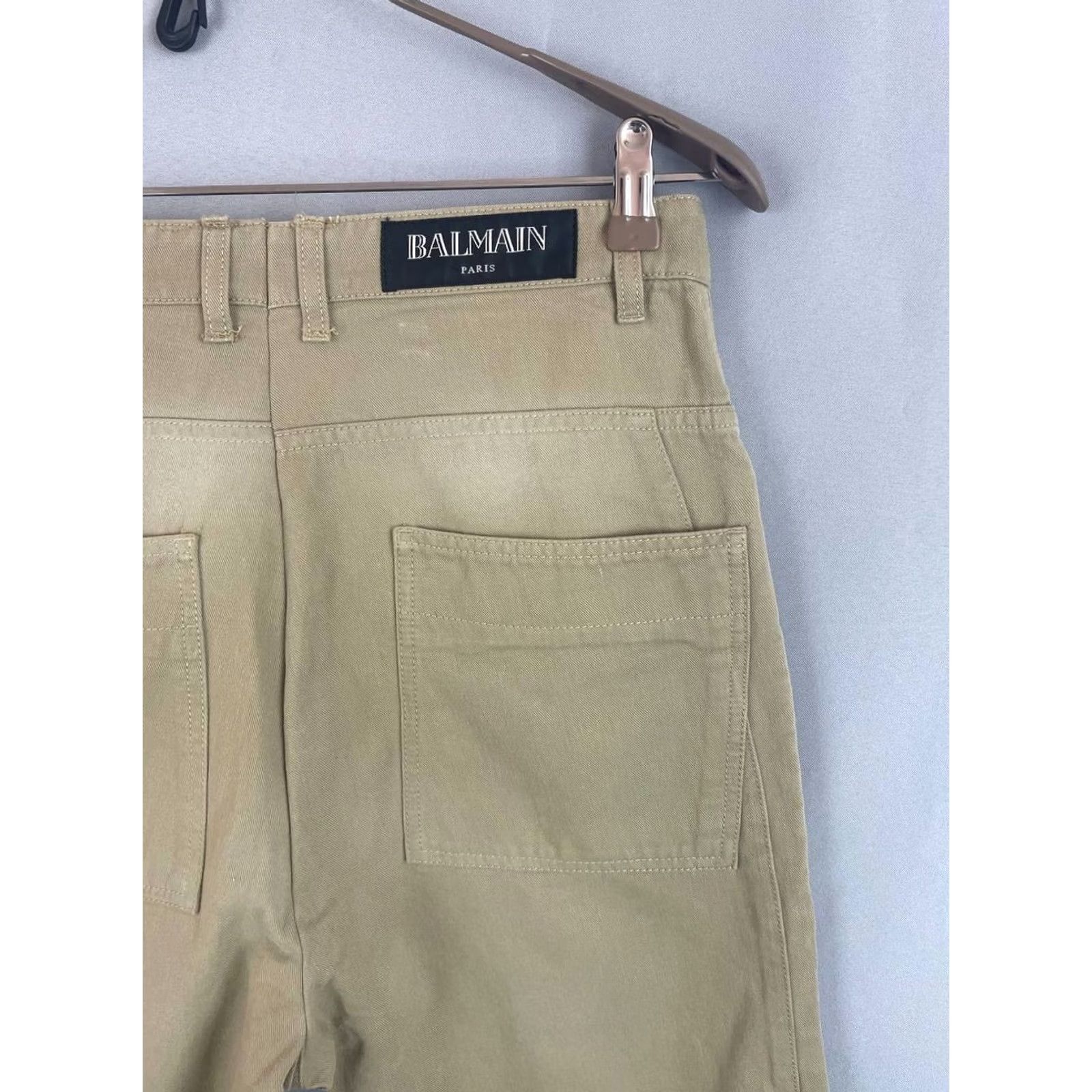 Balmain Balmain Jeans Mens Denim Straight Leg XS Brown Cotton Belt Loop 5-Pocket Design Vintage: No Size US 27 - 7 Thumbnail