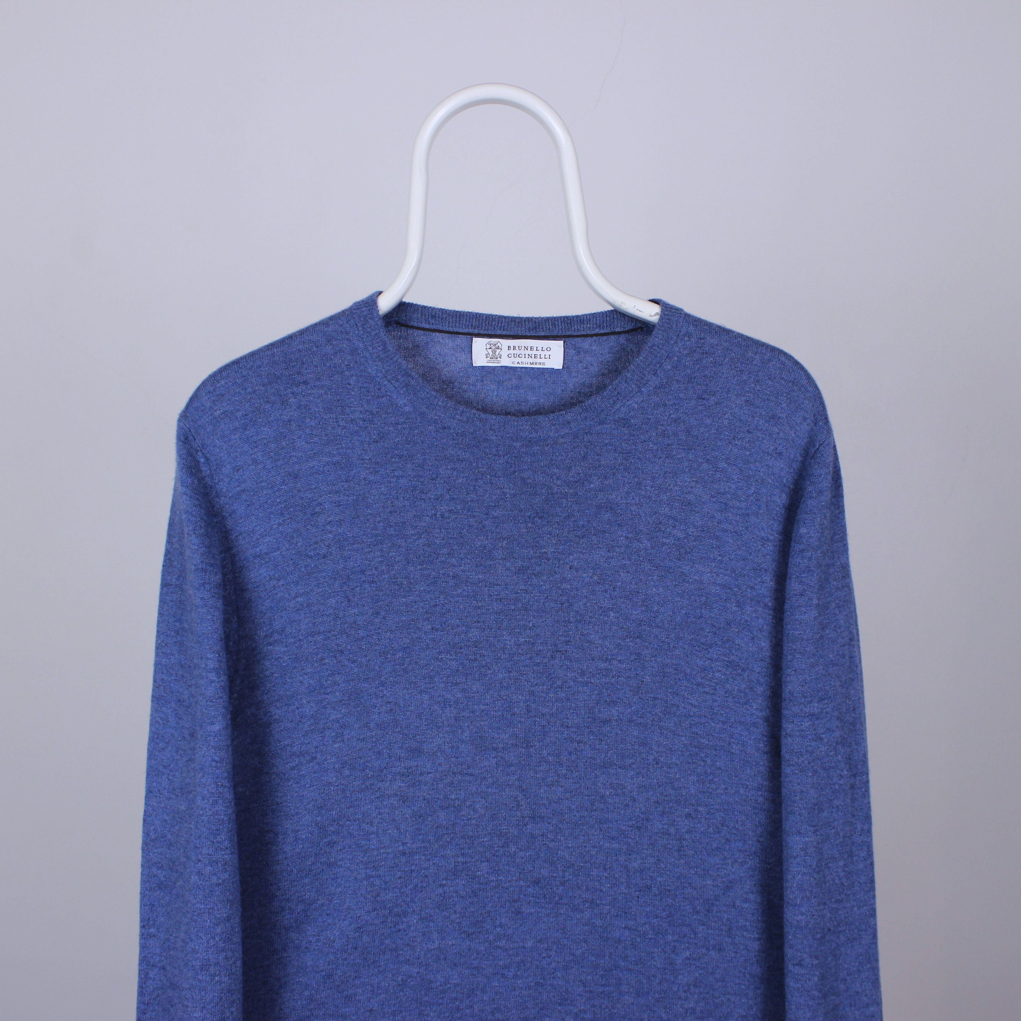 Pre-owned Brunello Cucinelli Sweater Cashmere Blue S M In Multi