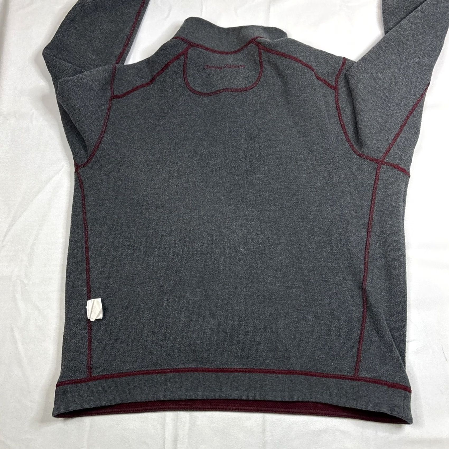 Tommy Bahama VINTAGE Tommy Bahama Mens Sweater Pullover 1/4 Zip Reversible Knit Mock Neck 2/4 Zip L Large Purple Green Size US L / EU 52-54 / 3 - 8 Thumbnail