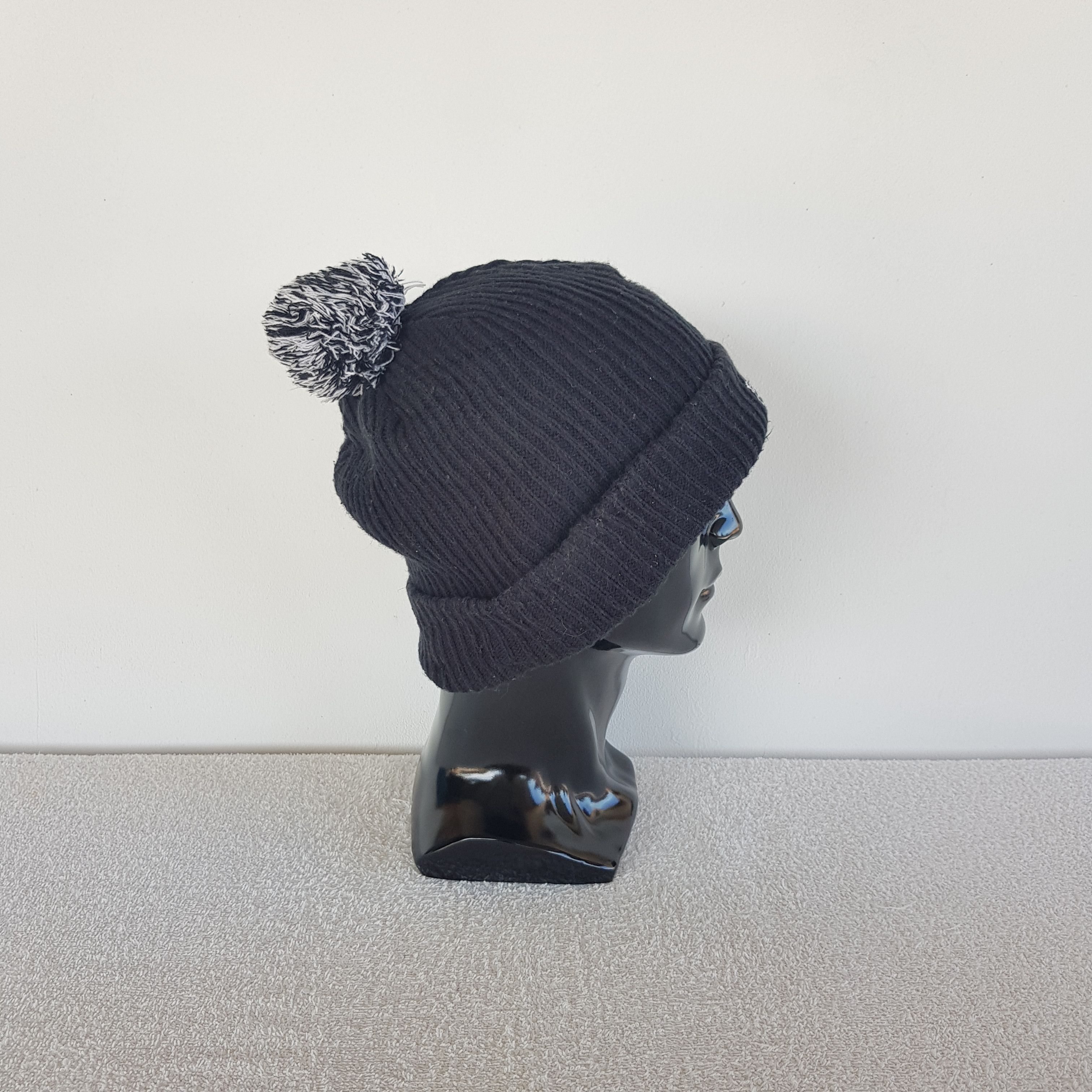 Japanese Brand Vintage Y2K New Era Beanie Fair Isle Ribbed Knit Caps Hats. Size ONE SIZE - 2 Thumbnail