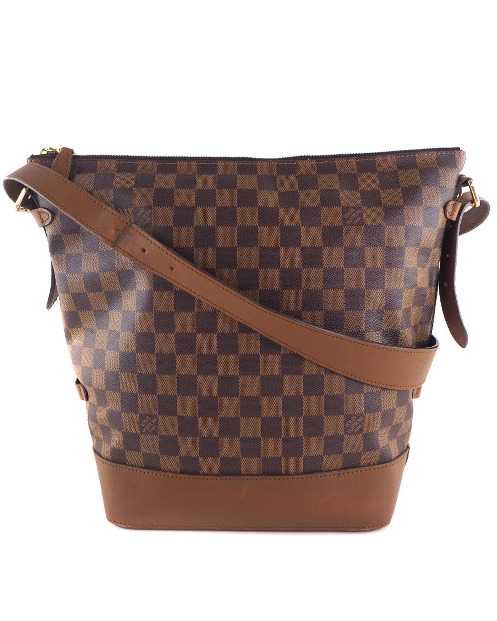 image of Louis Vuitton Diane Brown Canvas Shoulder Bag, Women's