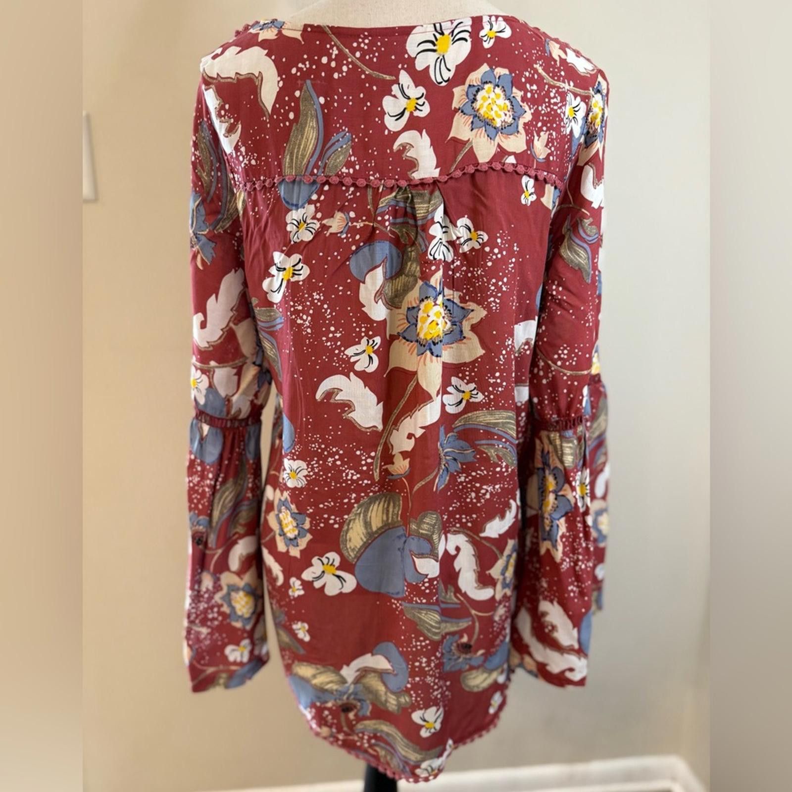 Other JAASE boho hippie V neck floral lagenlook top SZ XS Size XS / US 0-2 / IT 36-38 - 5 Thumbnail