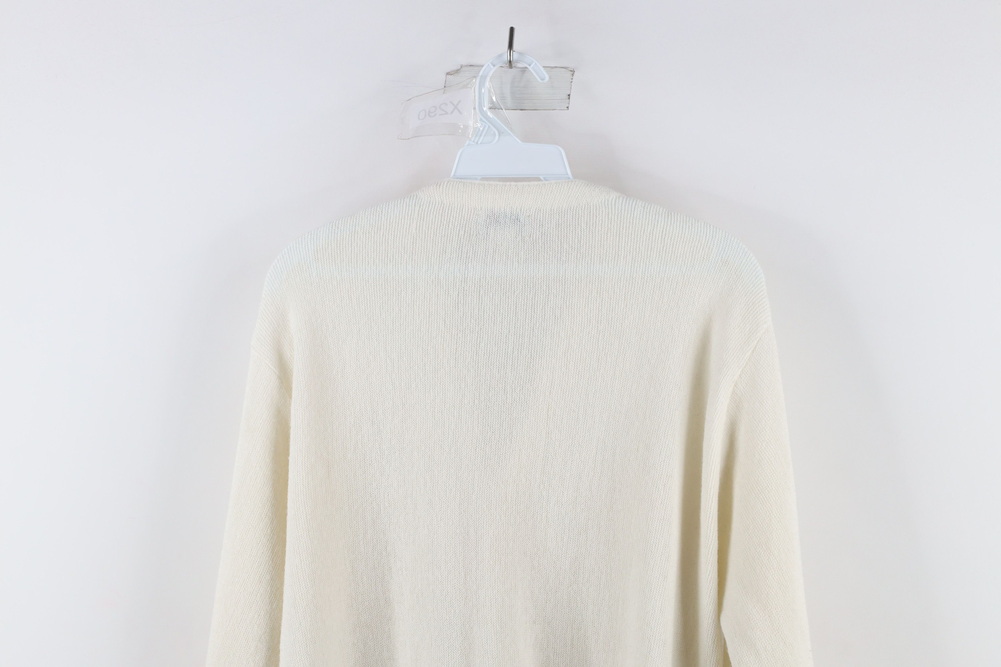 Lacoste × Vintage Vintage 80s Izod Lacoste Knit Cardigan Sweater White USA Size US M / EU 48-50 / 2 - 10 Thumbnail