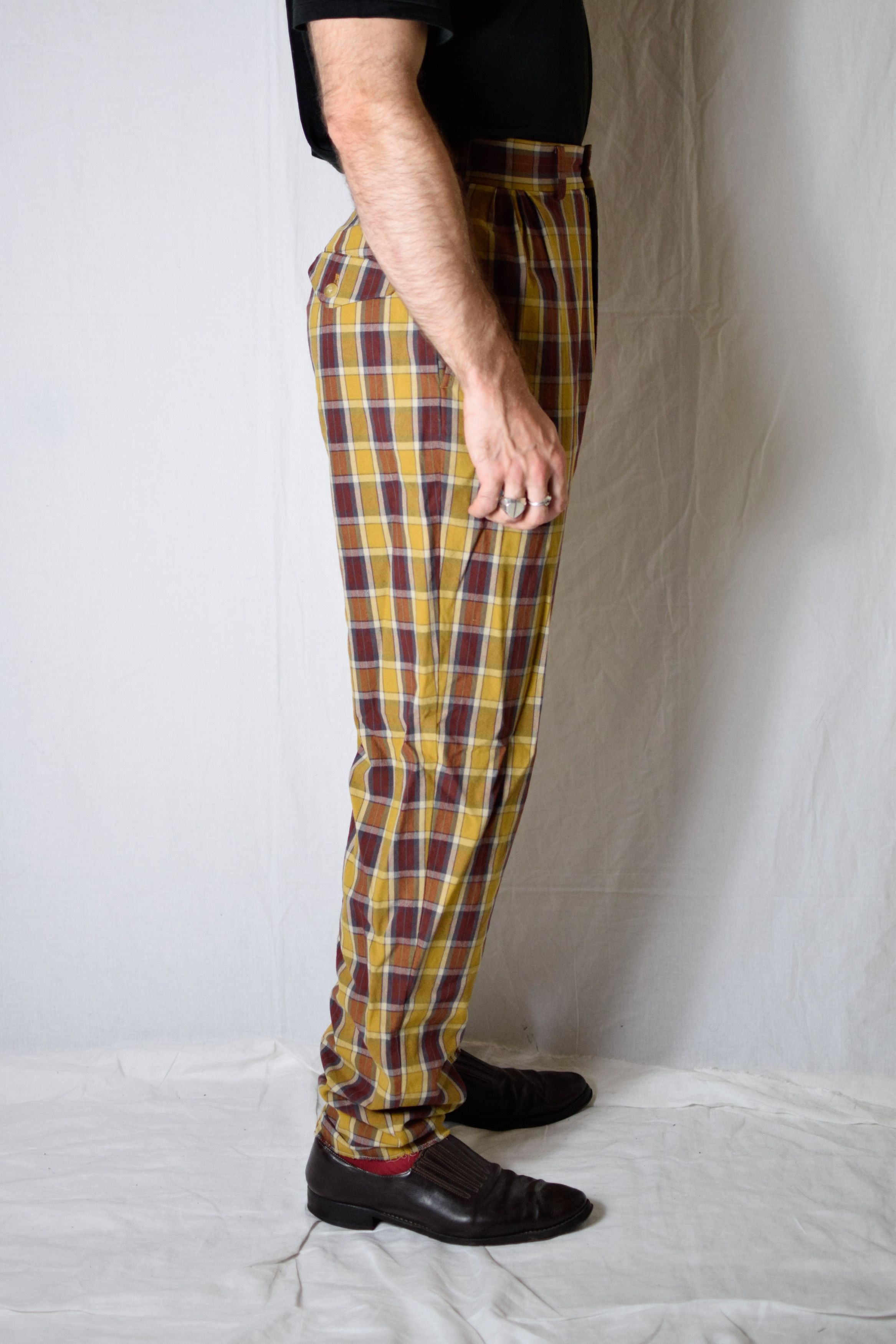 Yohji Yamamoto YYPH SS89 Archive Plaid Pants Size US 30 / EU 46 - 5 Thumbnail