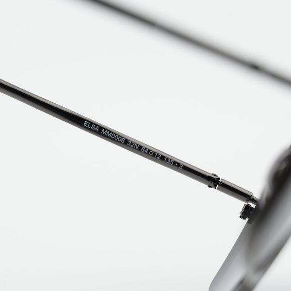 Max Mara Max Mara Elsa MM0006 32N Sunglasses Shiny Gunmetal Geometric Size ONE SIZE - 7 Thumbnail