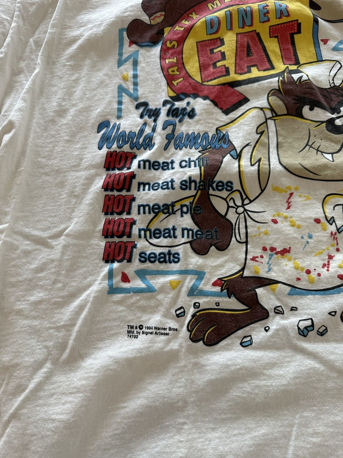 Vintage Vintage Looney Tunes Taz Tee Shirt Tex Mex Hot 1994 90s L Size US L / EU 52-54 / 3 - 8 Thumbnail