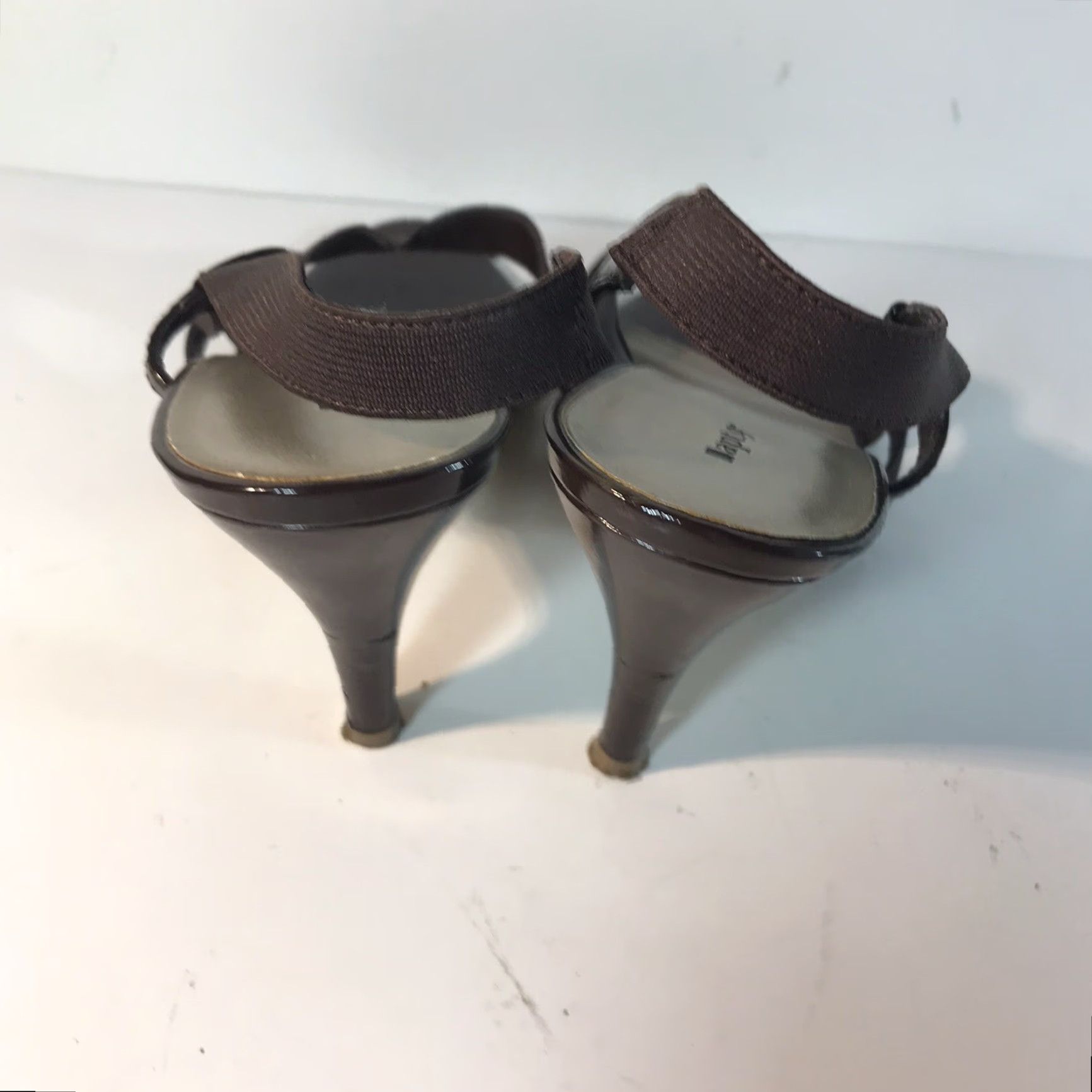 Apt. 9 Apt. 9 Women's Brown Strappy Heels Size 8.5M Open Toe 3in Stiletto Modern Size US 8.5 / IT 38.5 - 3 Thumbnail