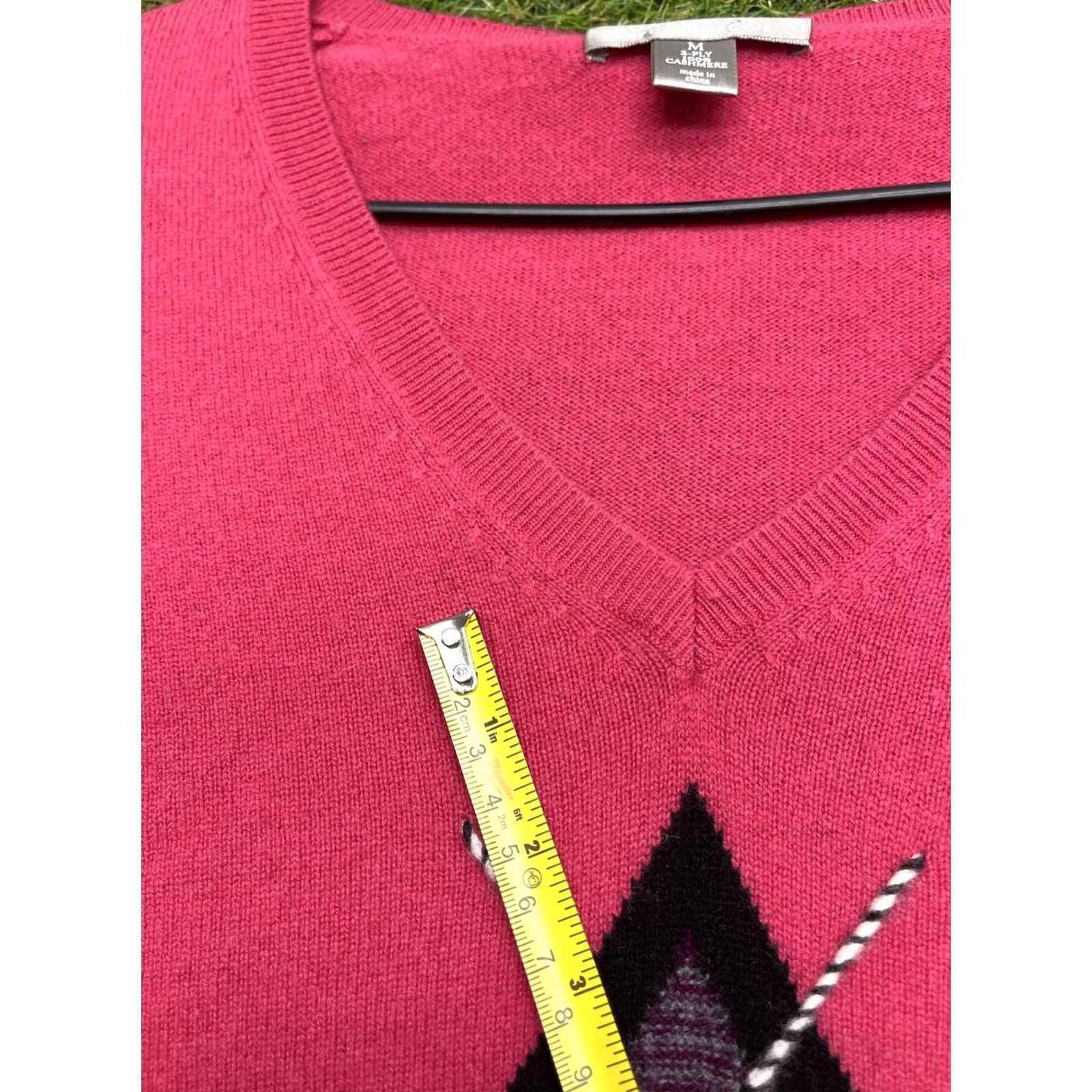 Charter Club VINTAGE Charter Club Luxury Cashmere Sweater Womens M Pink 90s Modern Y2K Formal Knit Pullover Raglan Sleeve V-Neck All Seasons Soft Size M / US 6-8 / IT 42-44 - 7 Thumbnail