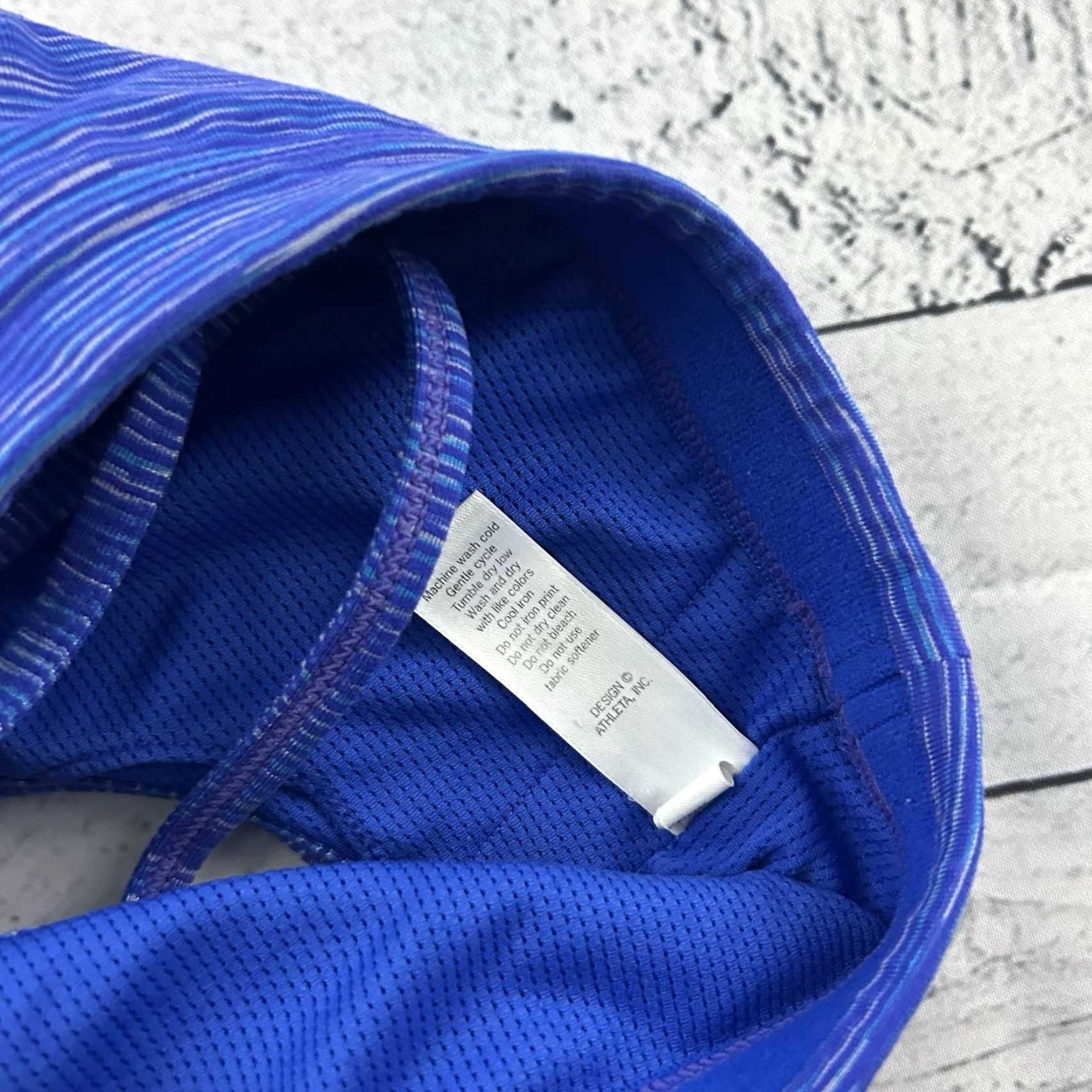 Athleta Athleta Sports Bra Women L Removable Pads Strappy Purple Blue Athletic Activewear Shirt Size ONE SIZE - 5 Thumbnail
