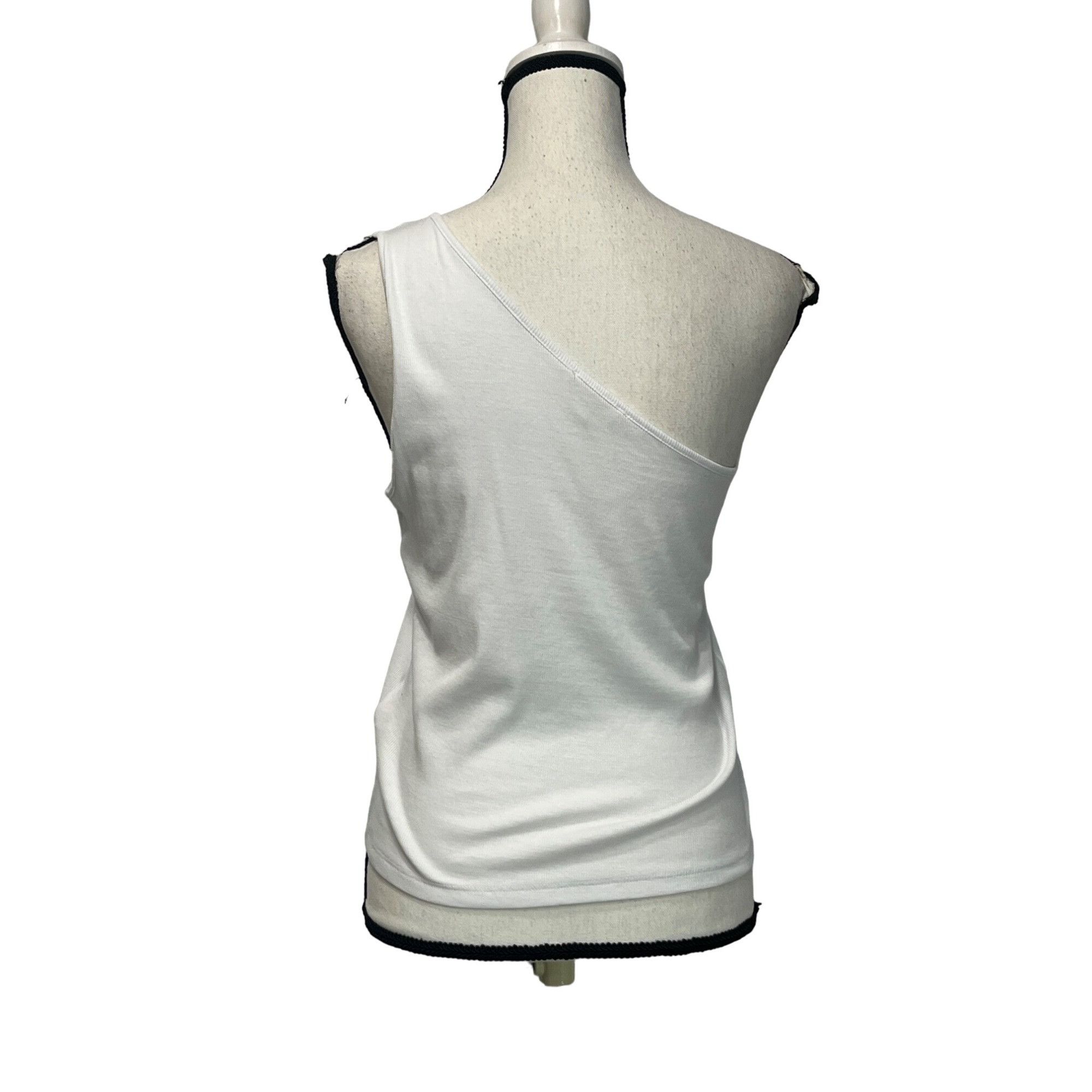Madewell Madewell women’s Supima Rib One-Shoulder Tank Top, white, XL Size XL / US 12-14 / IT 48-50 - 5 Thumbnail
