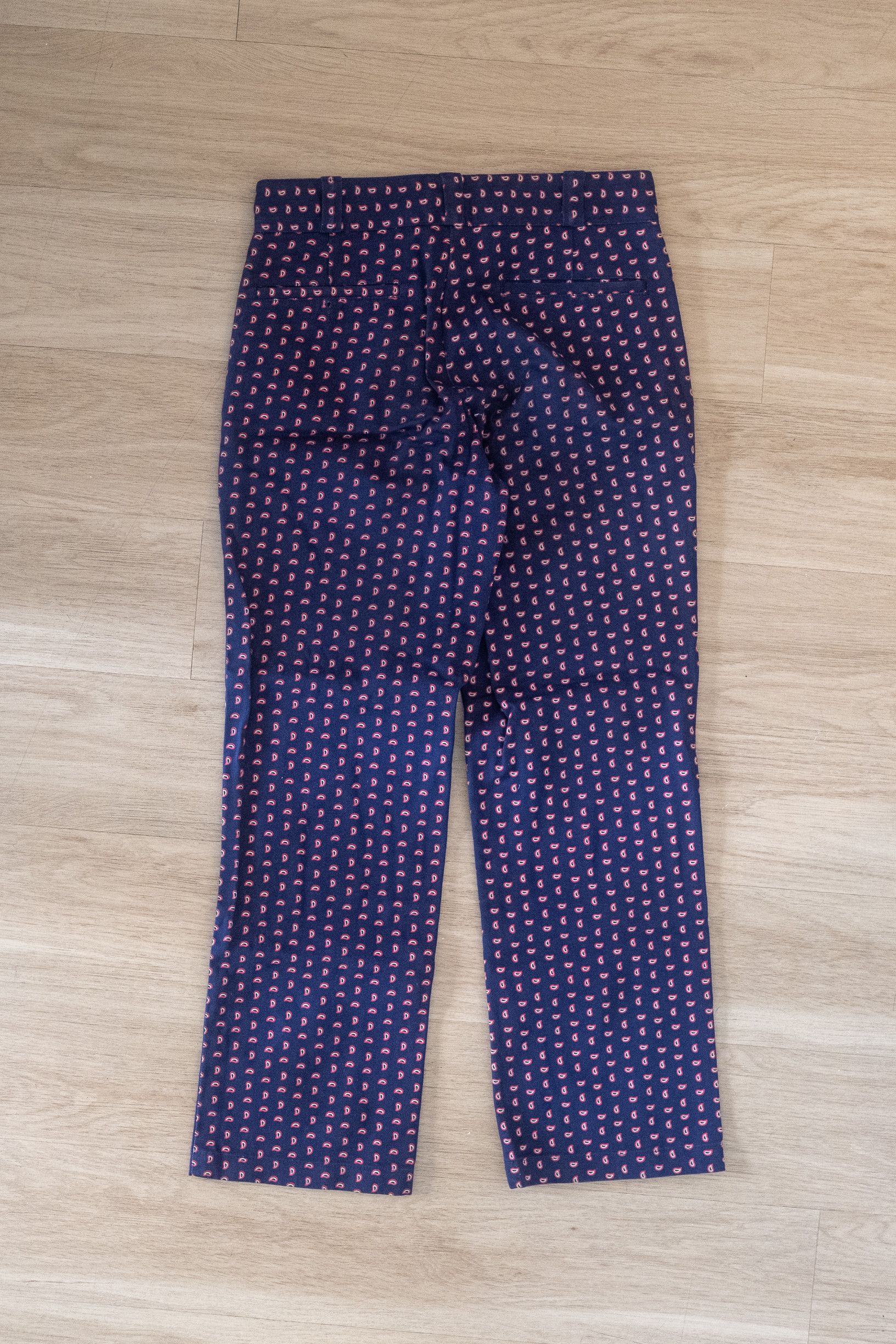 Noah Paisley Pattern Cotton Trousers Size US 30 / EU 46 - 2 Thumbnail