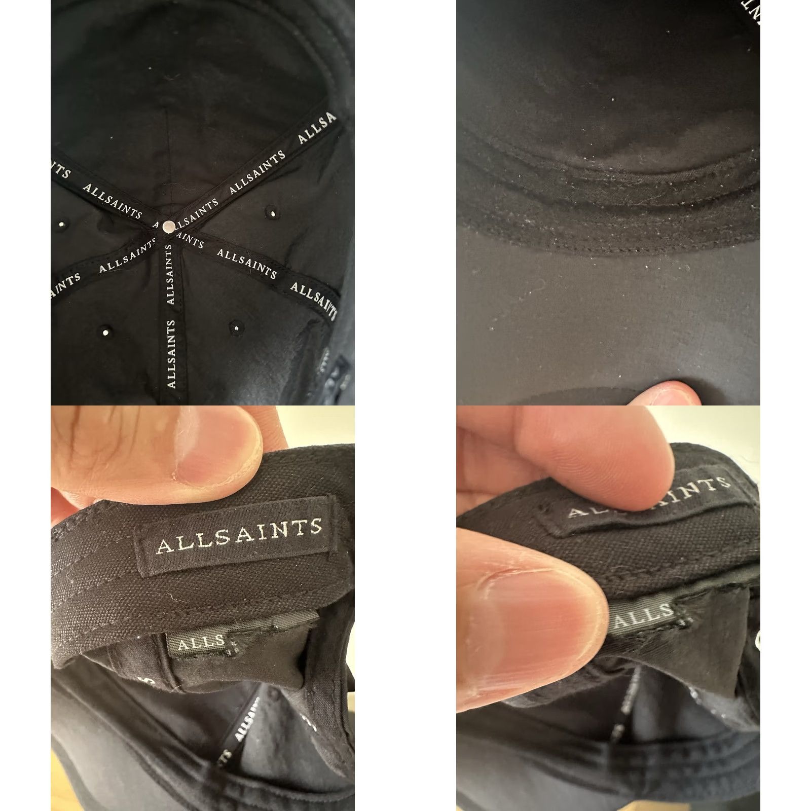 Allsaints AllSaints Black Nylon Adjustable Baseball Cap Hat Men One Size London Cap Accessories Size ONE SIZE - 8 Thumbnail