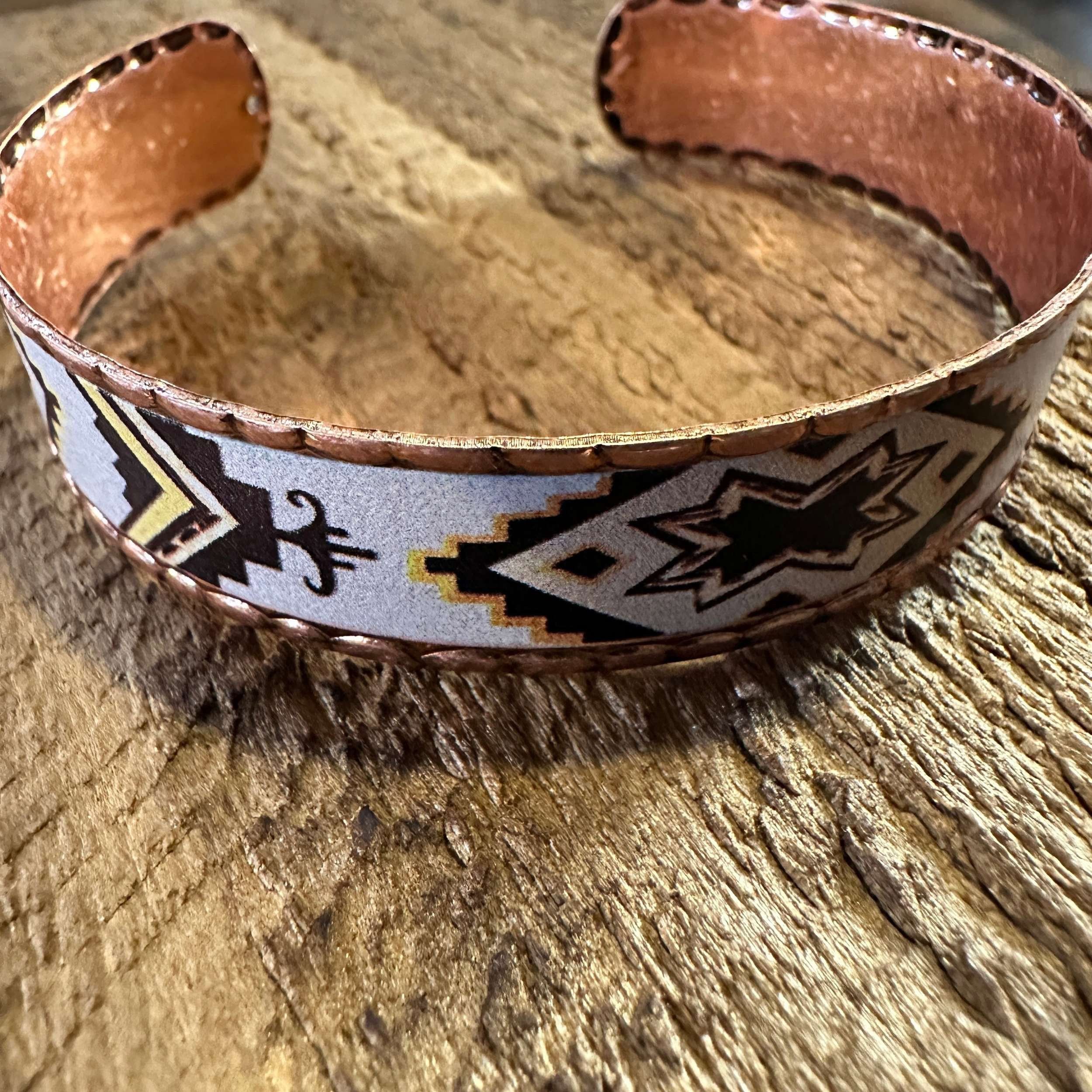 Other Handmade Boho Native American Navajo Copper Narrow Cuff Brac Size ONE SIZE - 3 Thumbnail