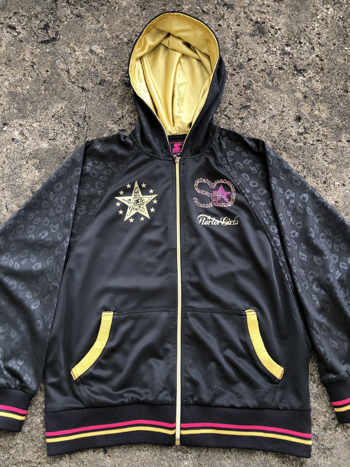 Starter Starter Y2K Vintage Cool Hoodie, Leopard Gold Shinny Diamond Size M / US 6-8 / IT 42-44 - 1 Thumbnail