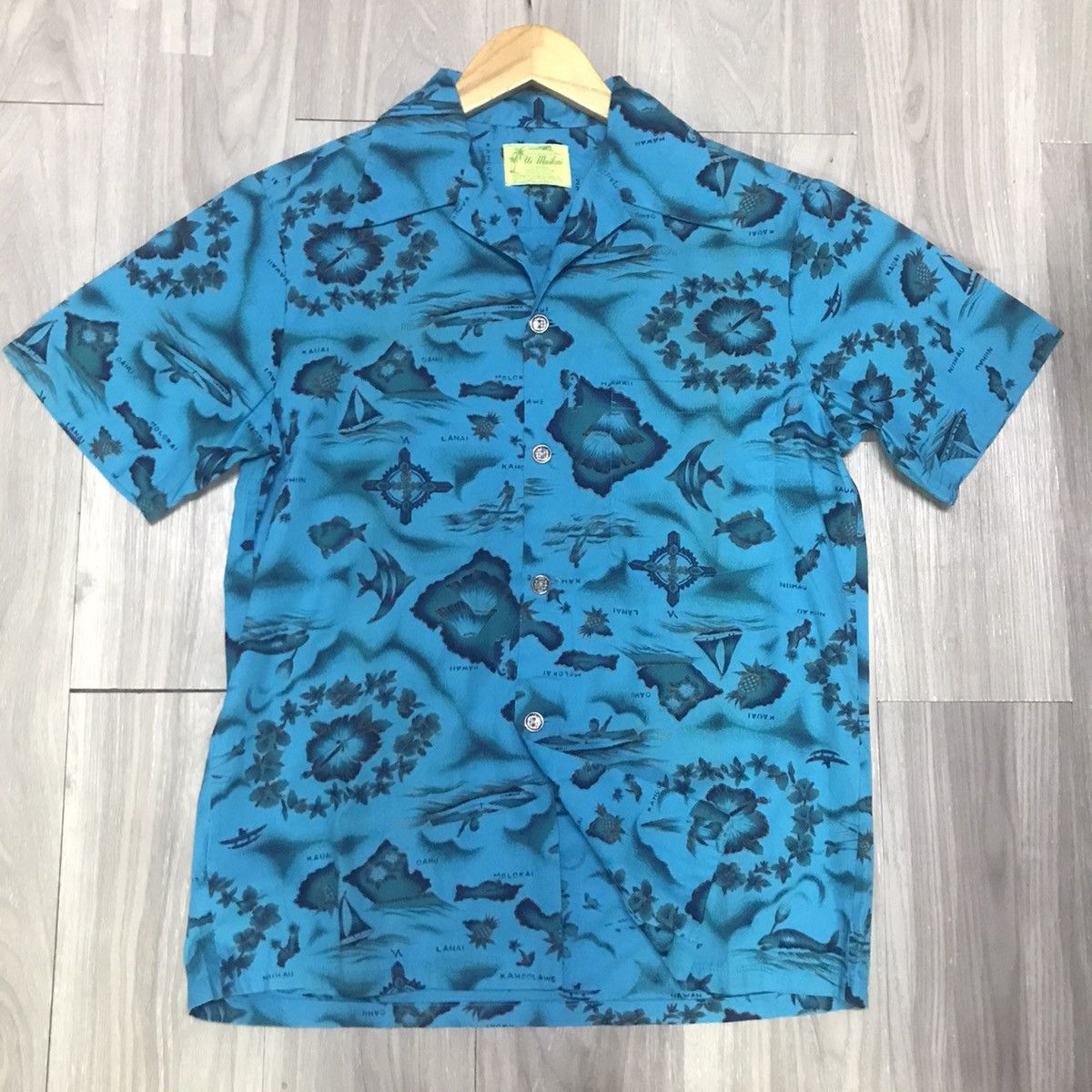 Vintage UI MAIKAI - Vintage 50s 60s Hawaiian Traditional Shirt Size US M / EU 48-50 / 2 - 13 Thumbnail