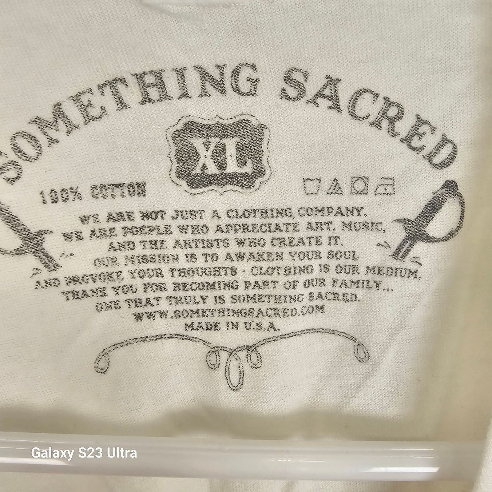 Vintage Something Sacred Graphic Tee XL Catholic Christian Religious Size XL / US 12-14 / IT 48-50 - 5 Thumbnail