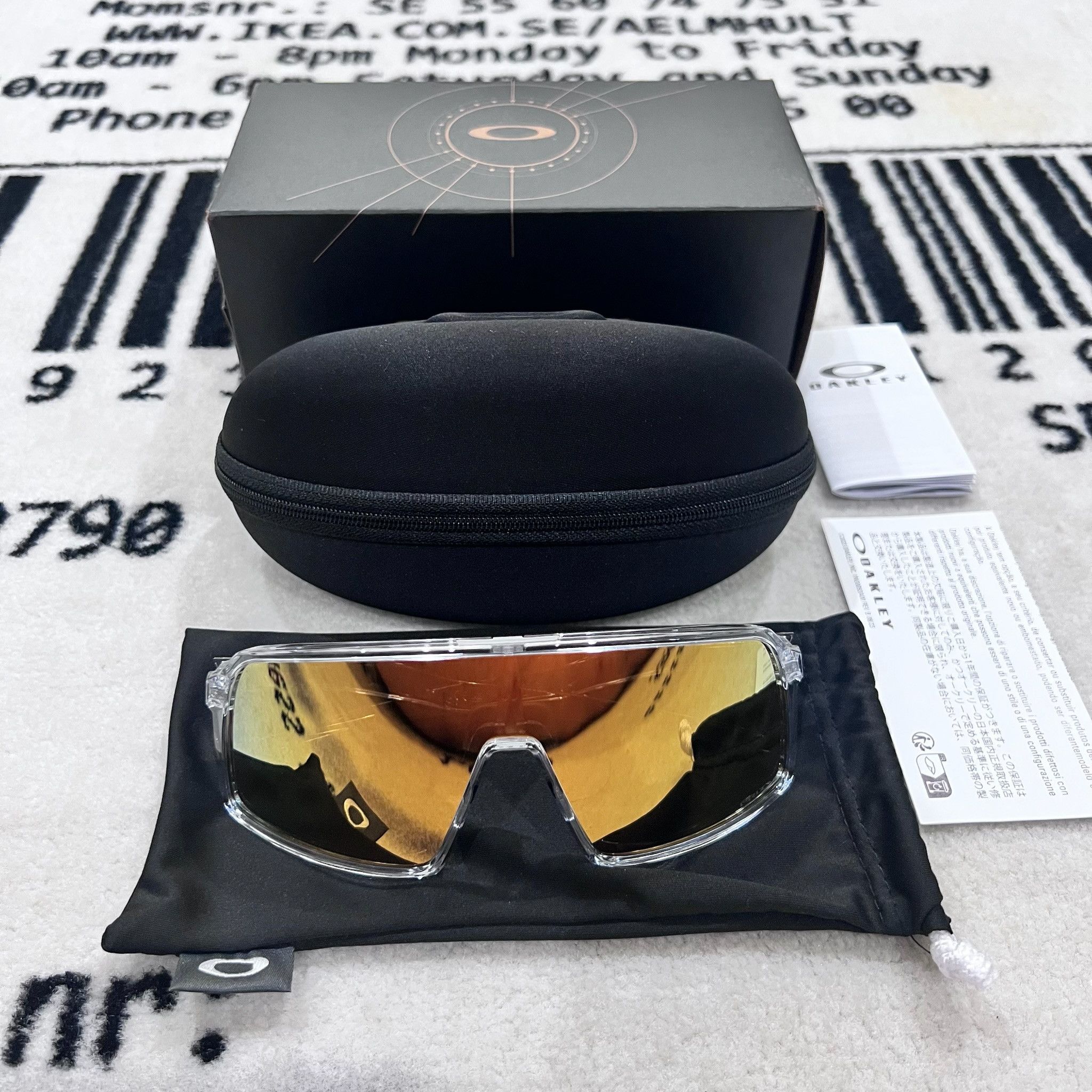 Oakley Sutro Low Bridge Clear Frames w/ Prizm 24K Gold Lens